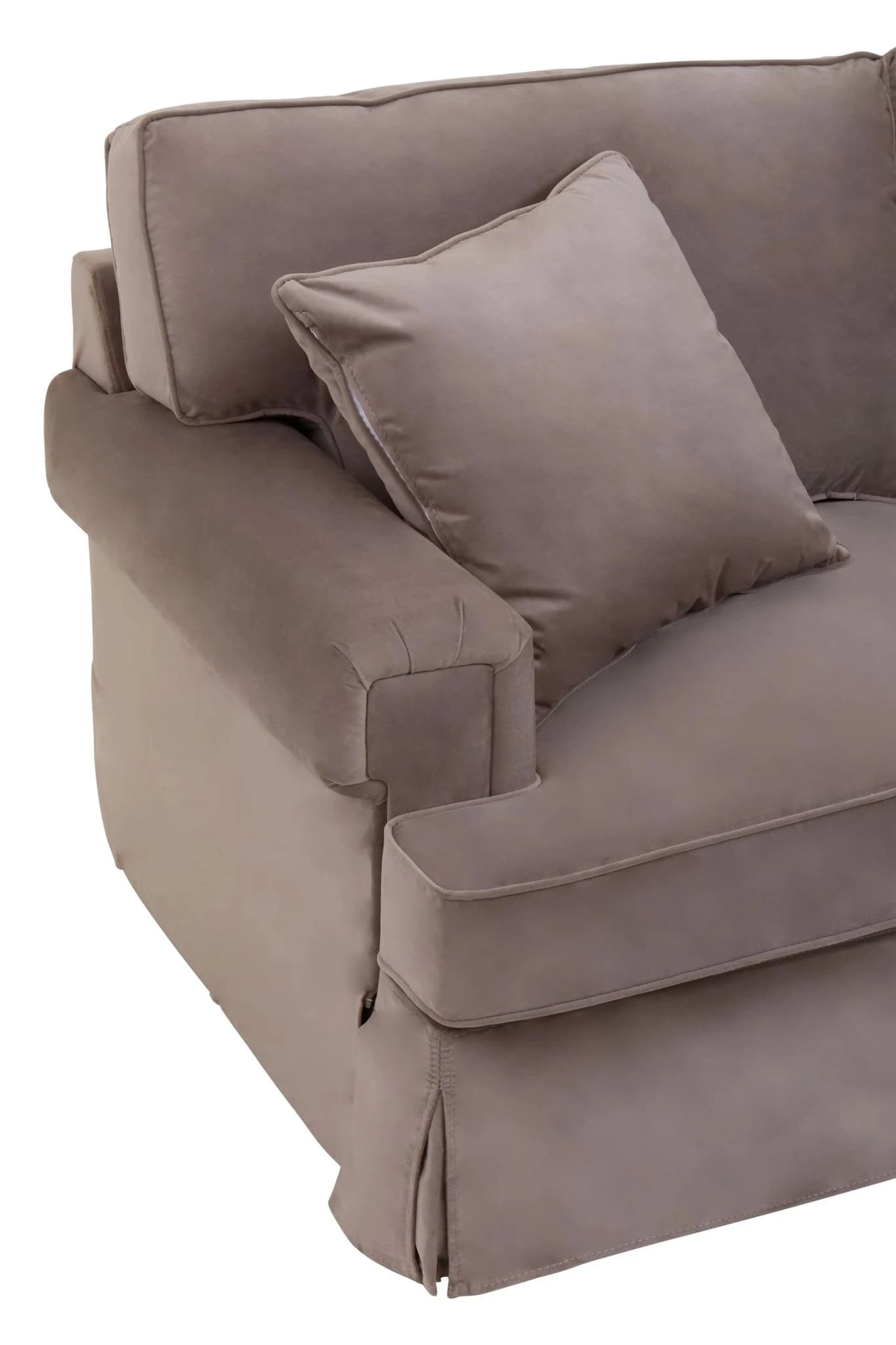 Ralph Three Seat Mink Velvet Right Chaise Sofa - Seating, photo 6 of 7