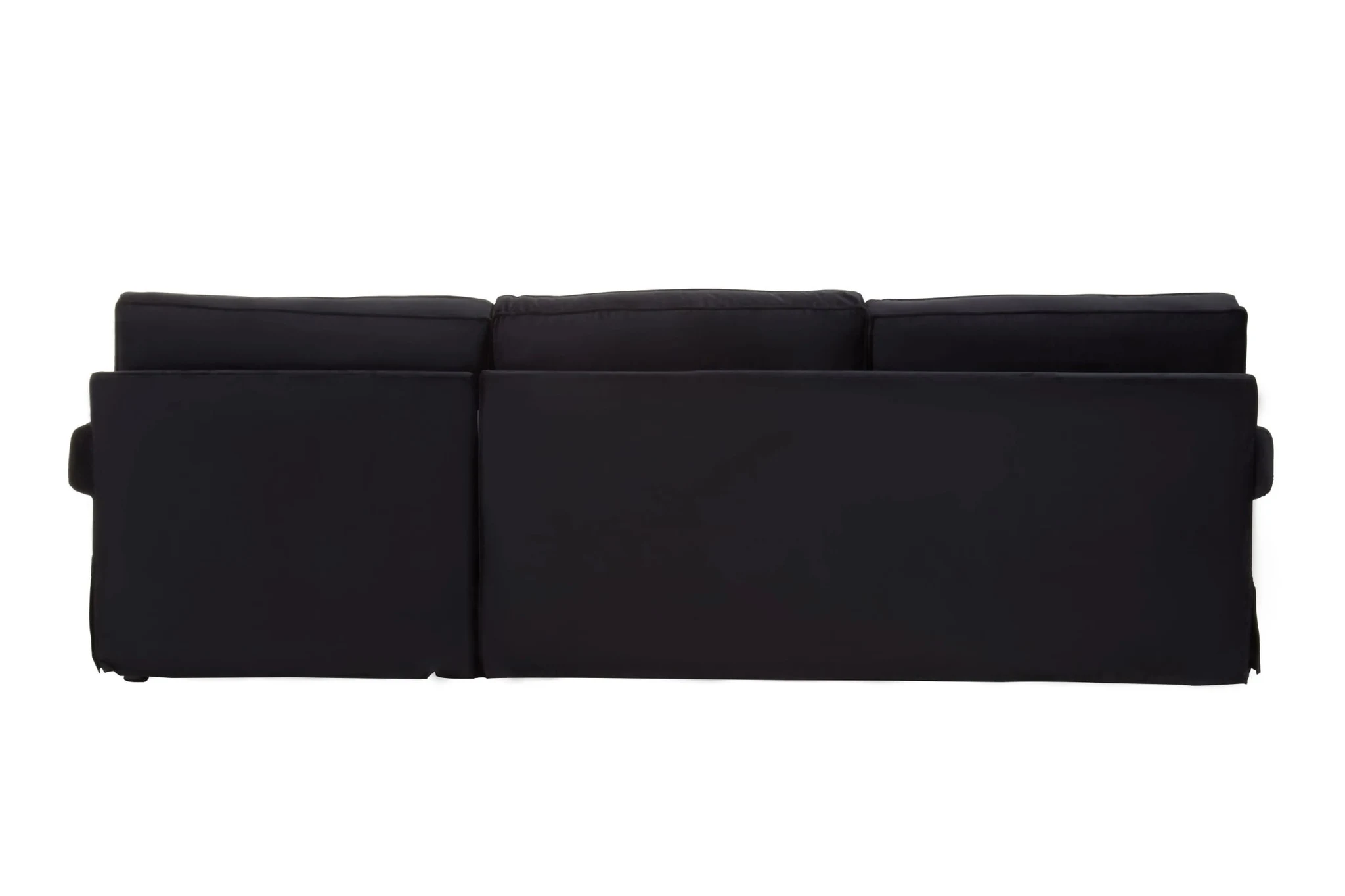 Ralph Three Seat Black Velvet Right Chaise Sofa - Seating, photo 2 of 8