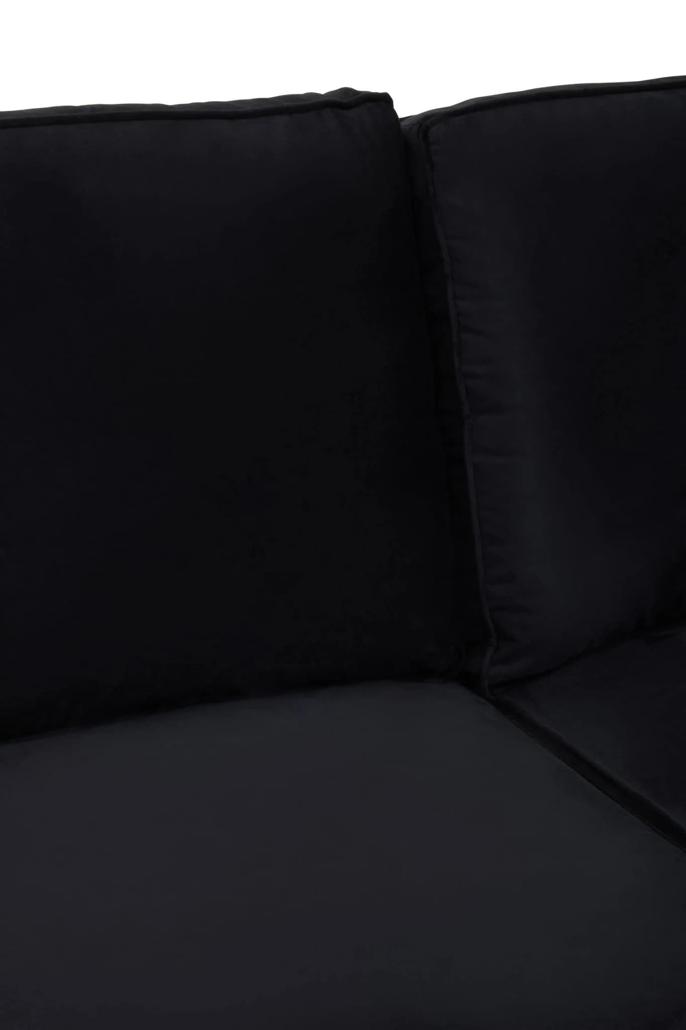 Ralph Three Seat Black Velvet Right Chaise Sofa - Seating, photo 8 of 8