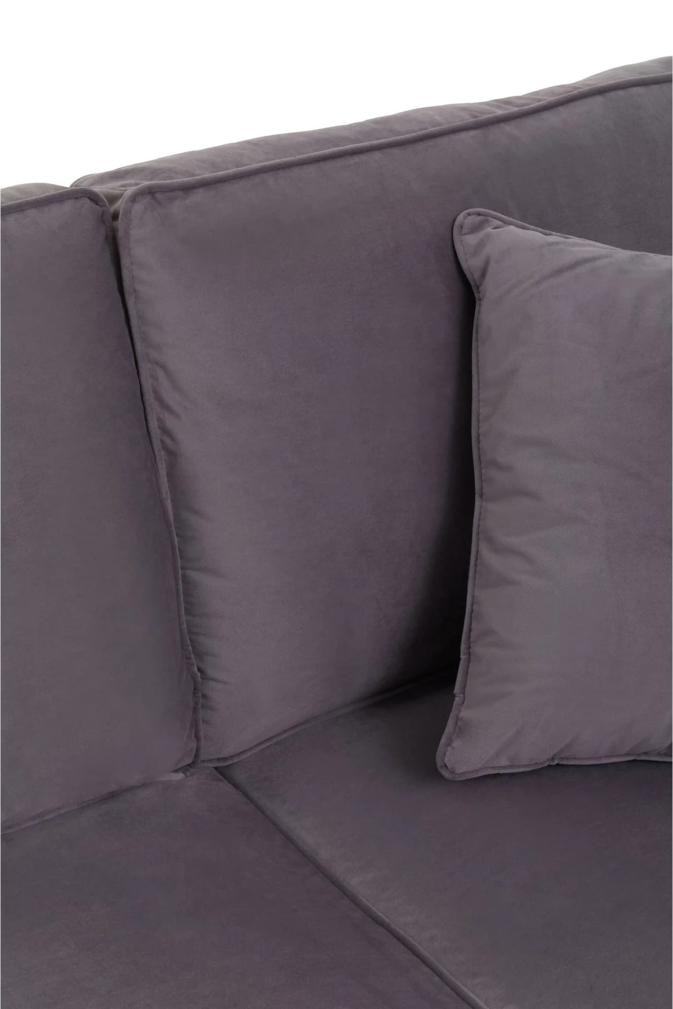 Ralph Three Seat Grey Velvet Sofa - Seating, photo 7 of 8