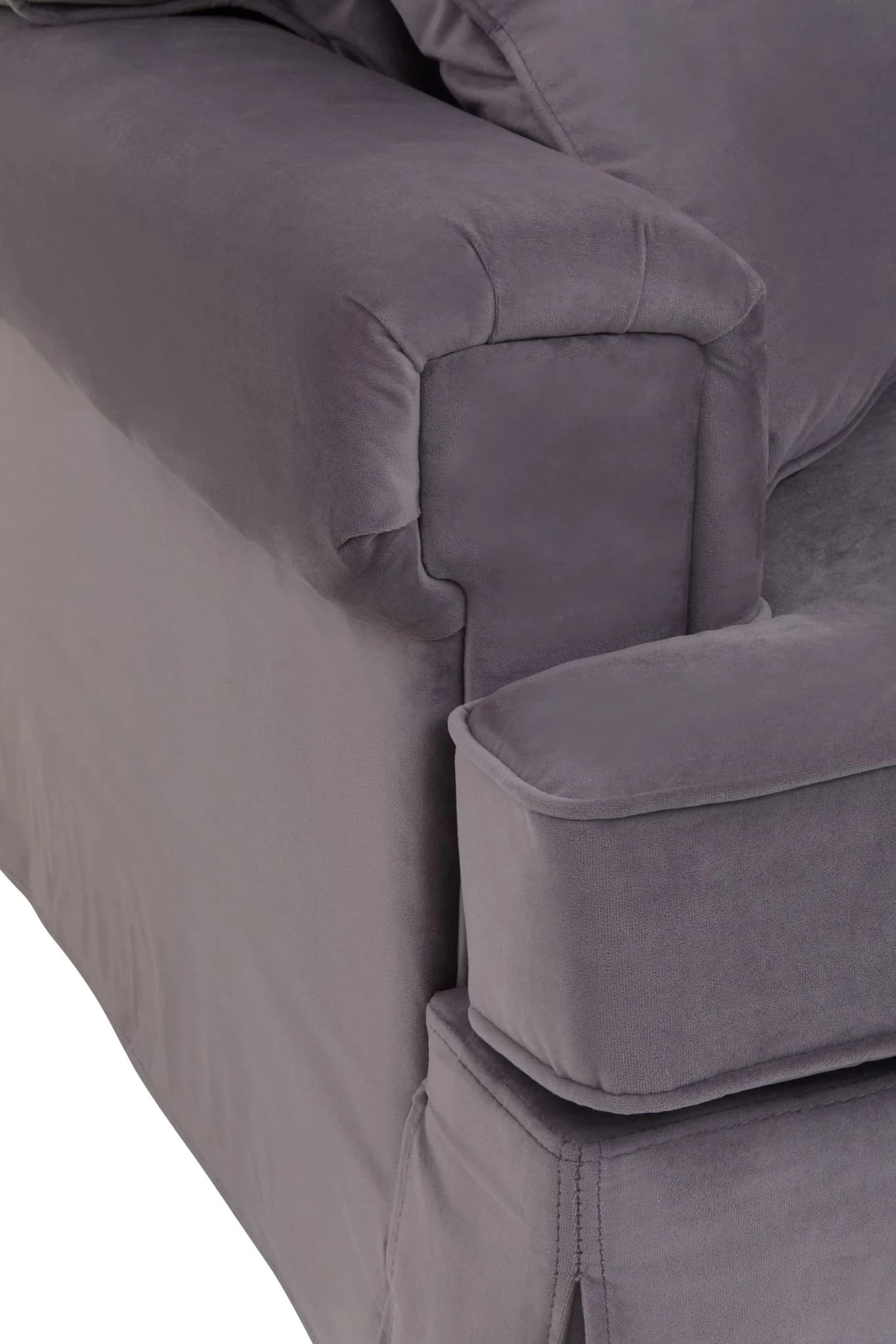 Ralph Three Seat Grey Velvet Sofa - Seating, photo 6 of 8
