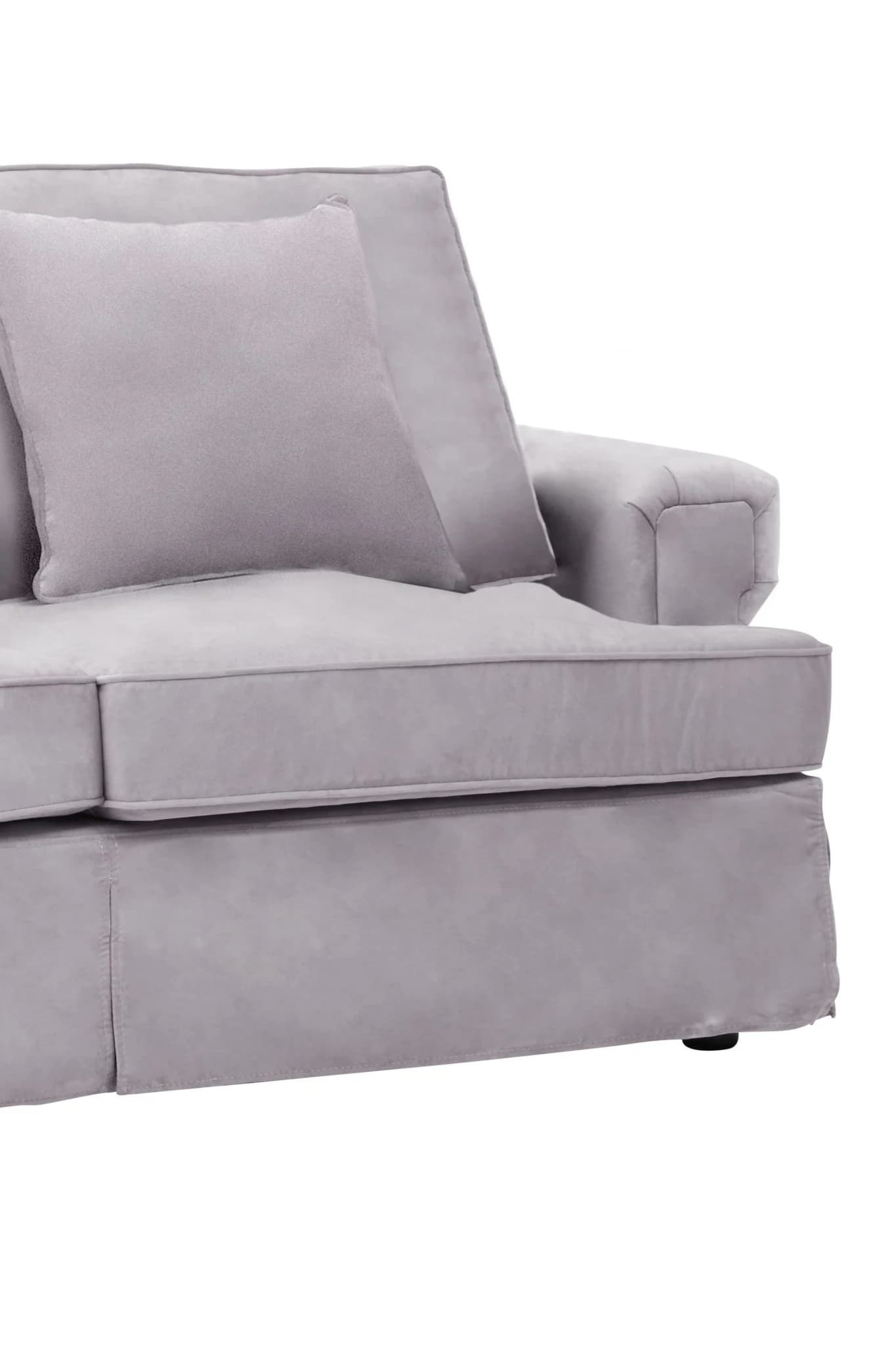 Ralph Two Seat Grey Velvet Sofa - Seating, photo 5 of 6