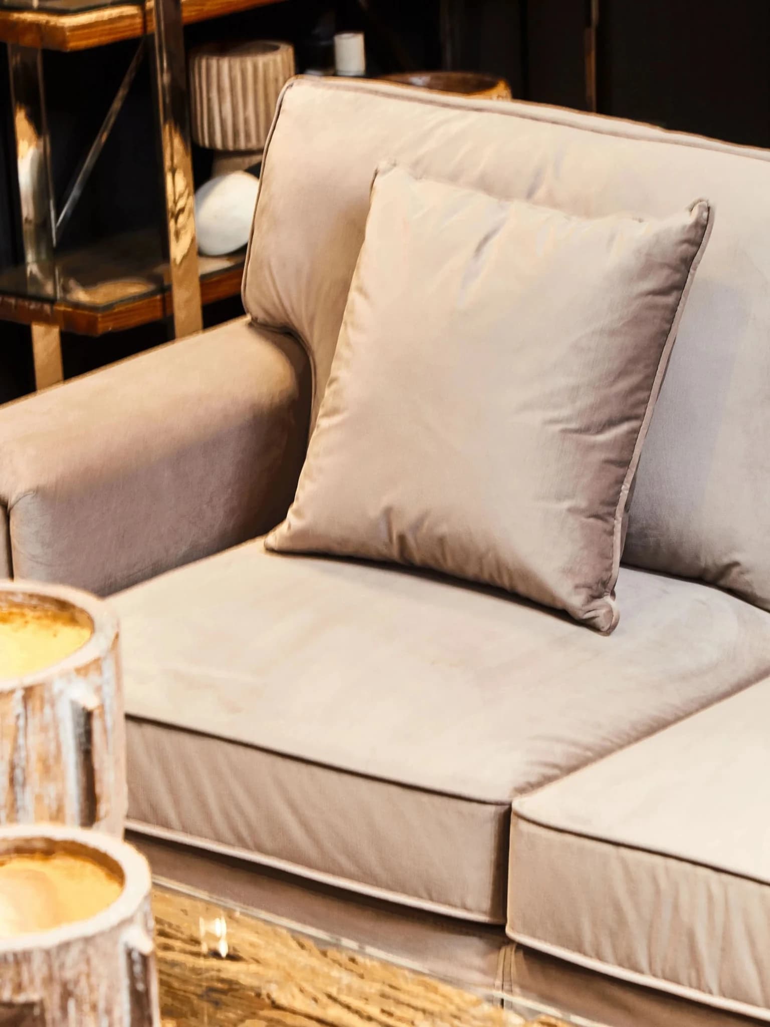 Ralph Three Seat Grey Velvet Right Chaise Sofa - Seating, photo 5 of 8