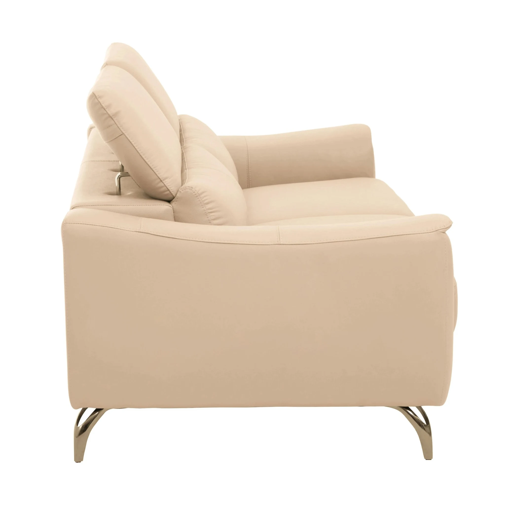Padua 3 Seat Stone Leather Sofa with Adjustable Headrests - Seating, photo 7 of 8