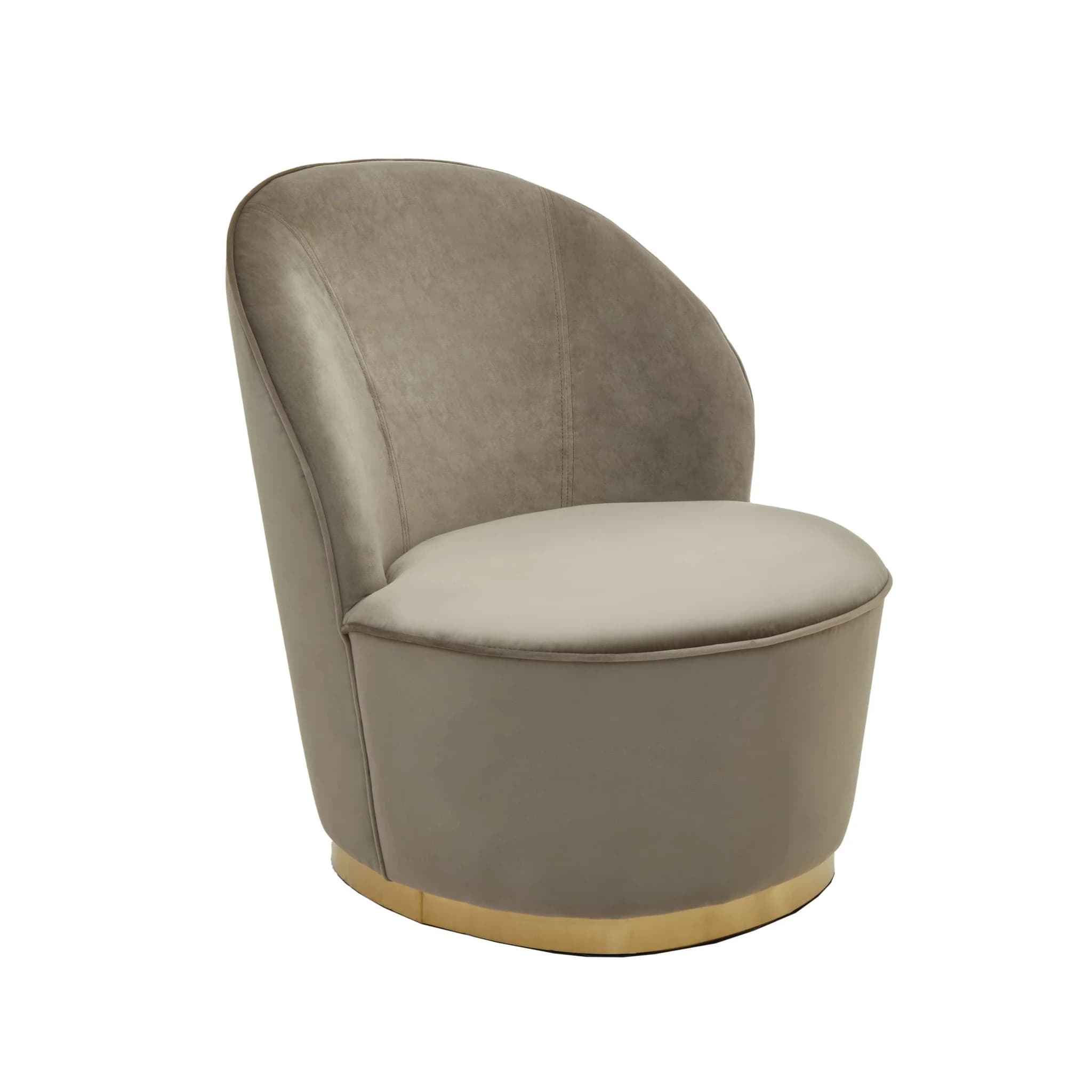 Kids Tamra Mink Velvet Gold Base Chair - Seating, photo 2 of 8