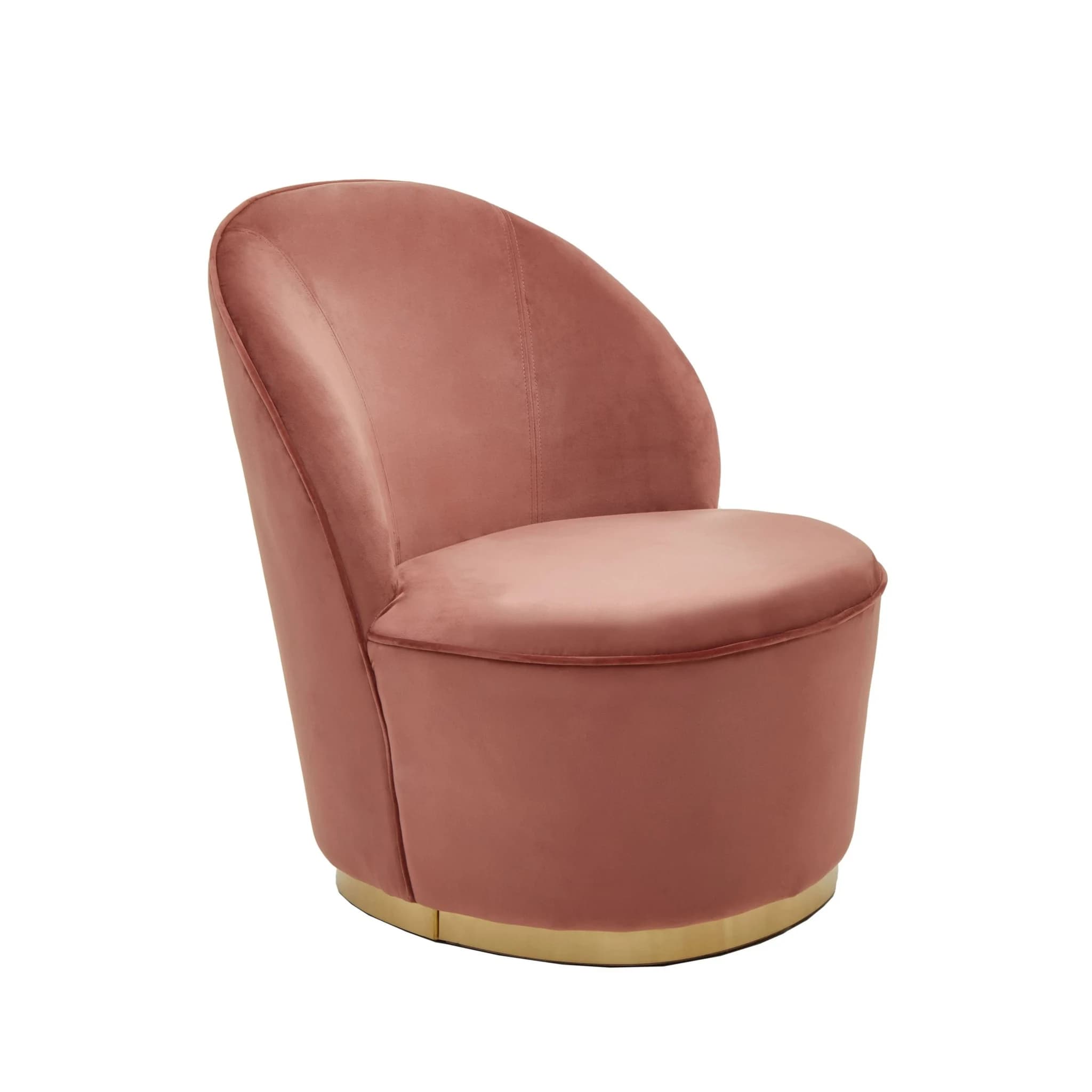 Kids Tamra Dusty Pink Velvet Gold Base Chair - Seating, photo 2 of 8