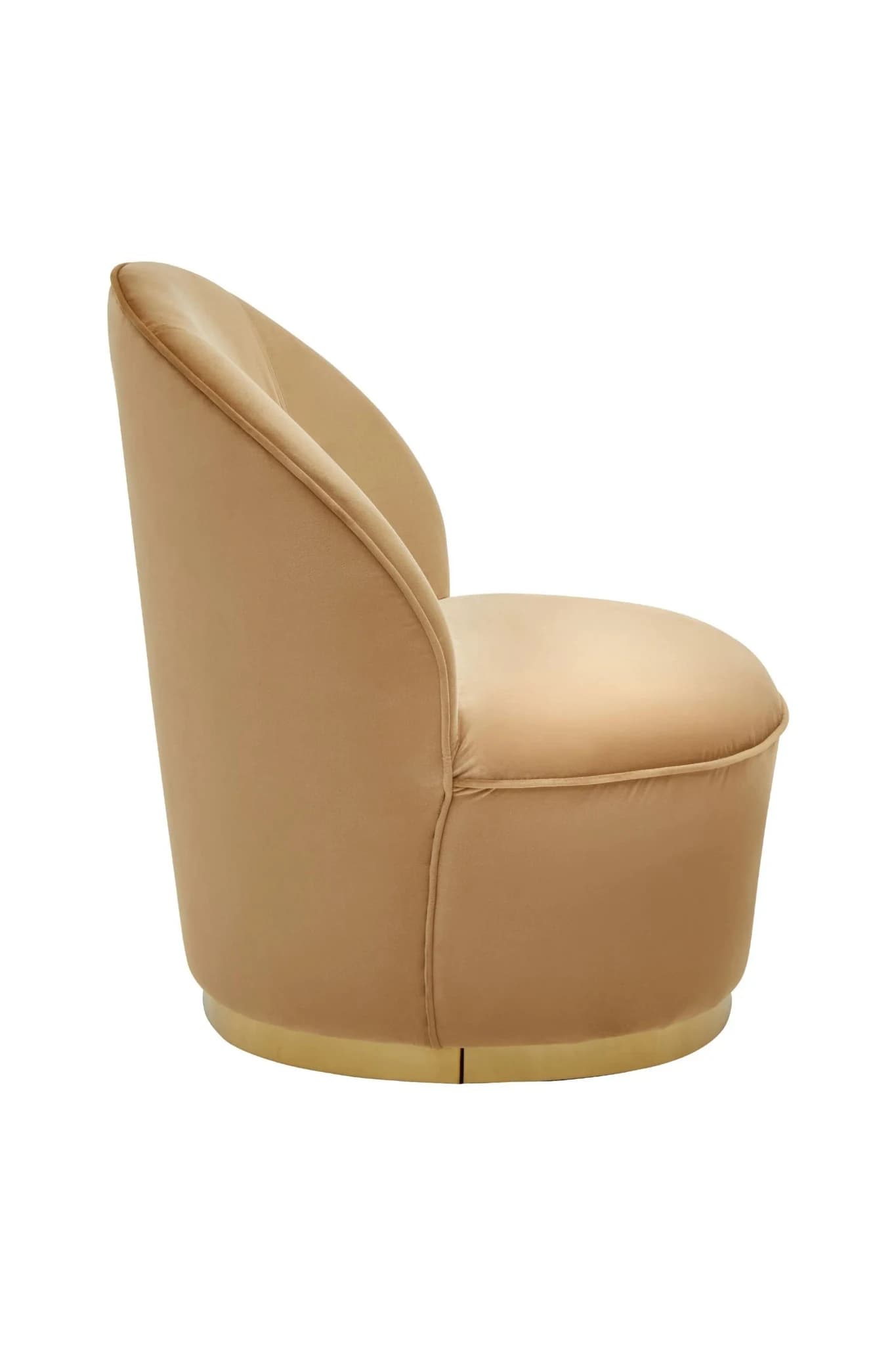 Tamra Beige Velvet Gold Base Chair - Seating, photo 4 of 8