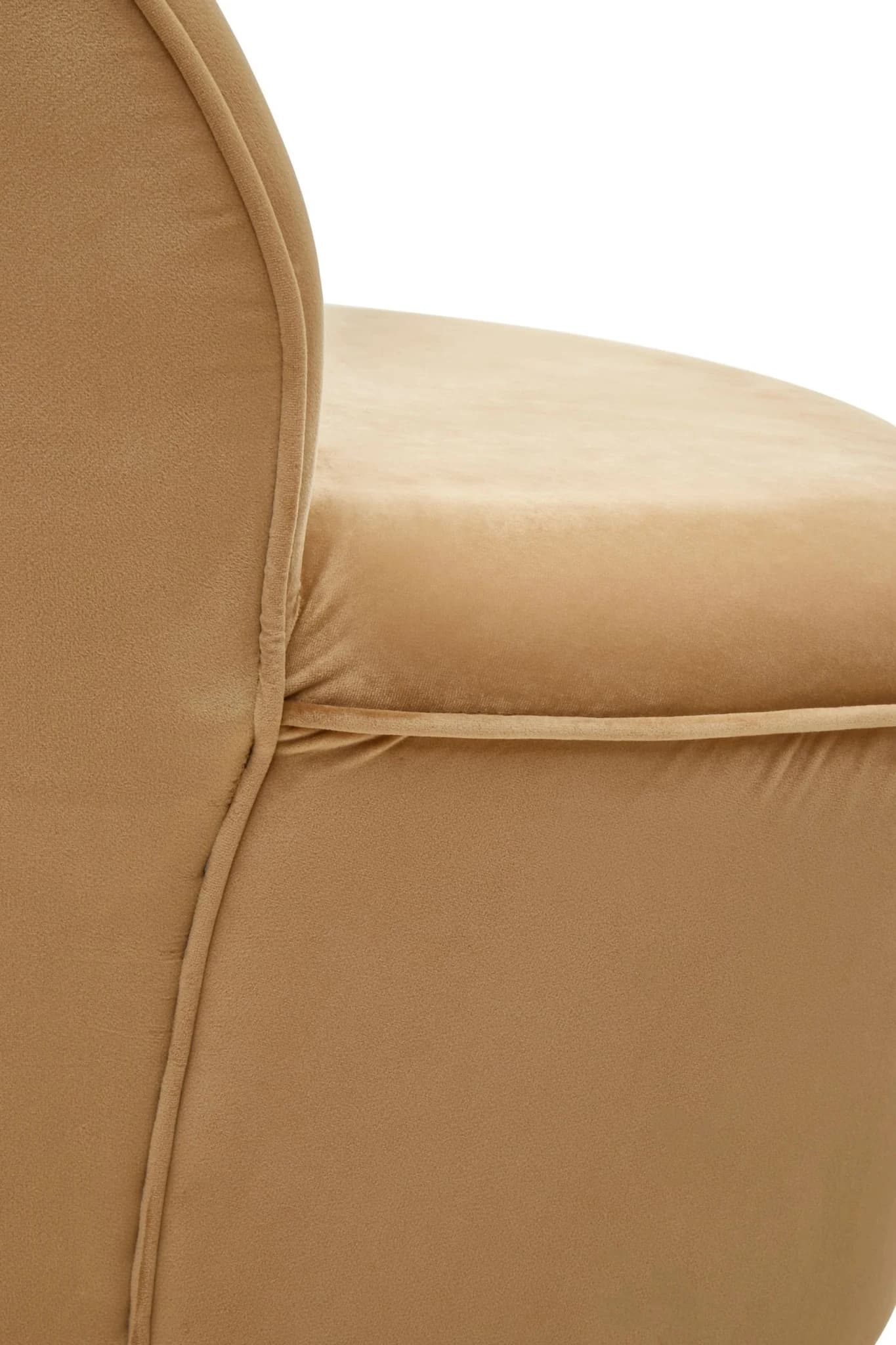 Tamra Beige Velvet Gold Base Chair - Seating, photo 6 of 8