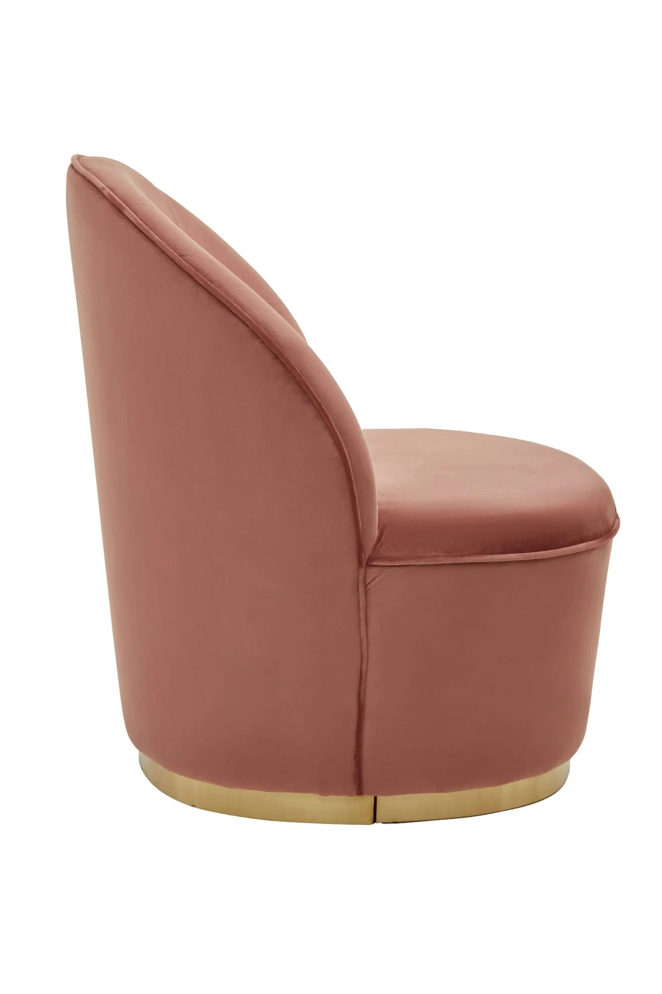 Tamra Dusty Pink Velvet Gold Base Chair - Seating, photo 4 of 8