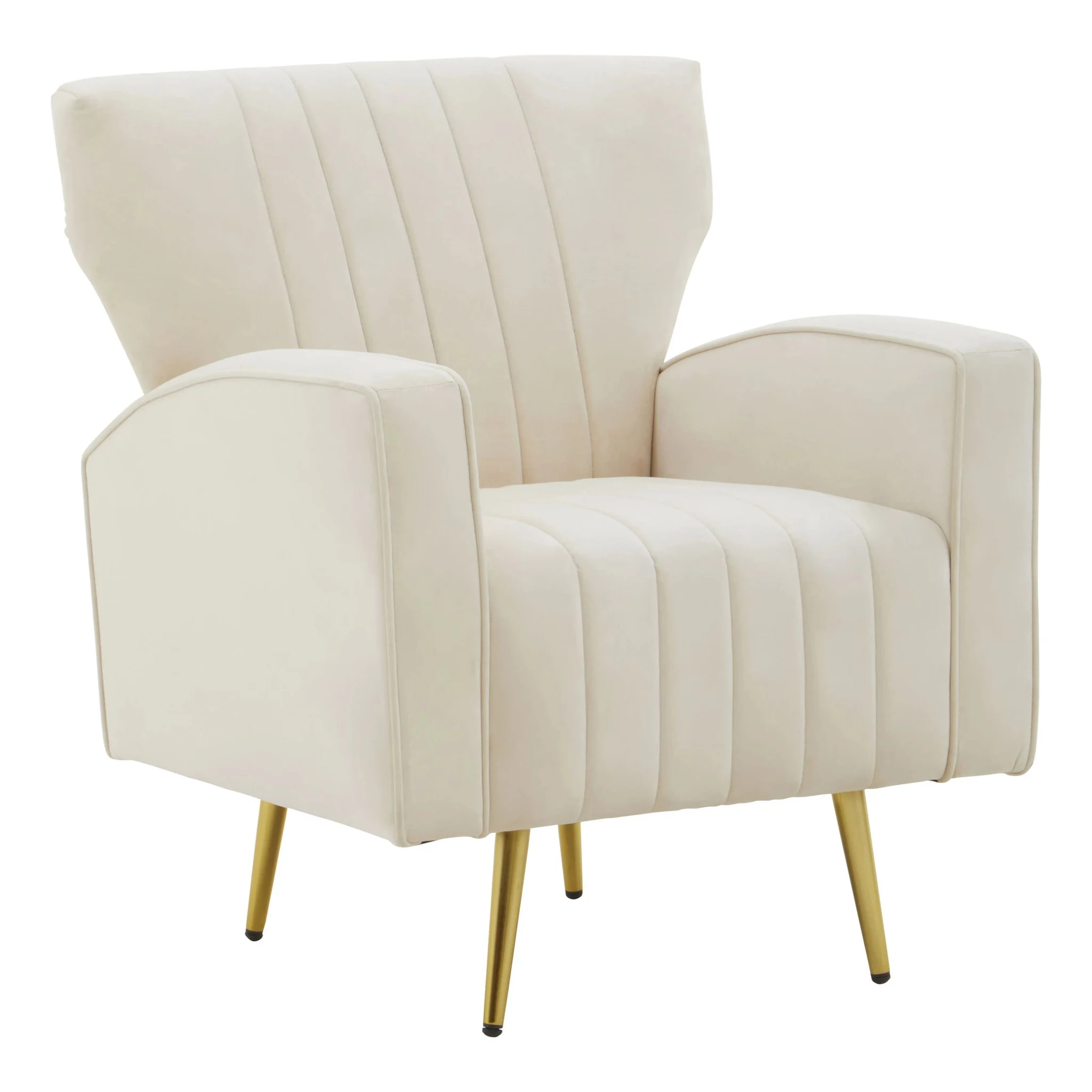 Hayley Natural Velvet Armchair - Seating, photo 4 of 8