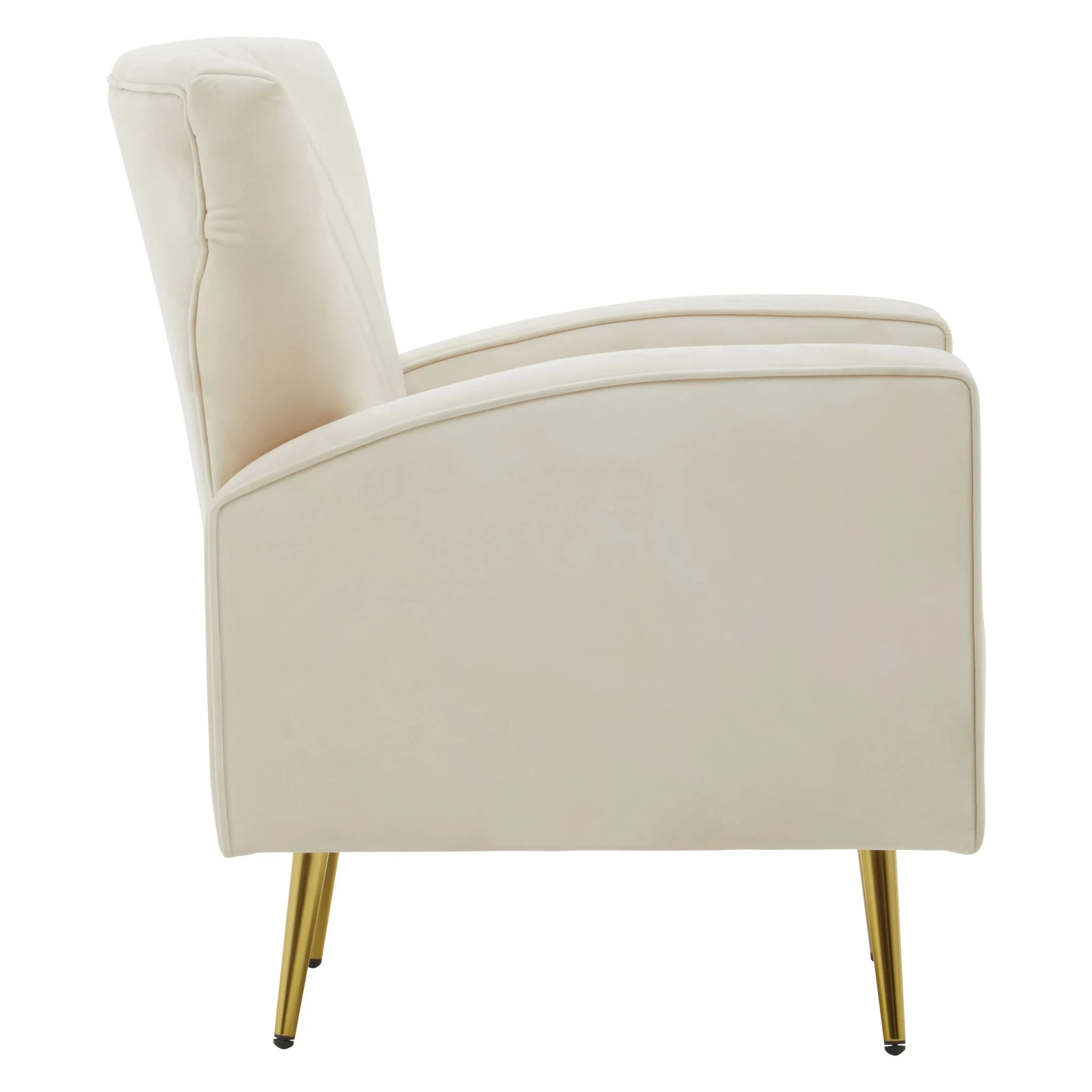 Hayley Natural Velvet Armchair - Seating, photo 3 of 8