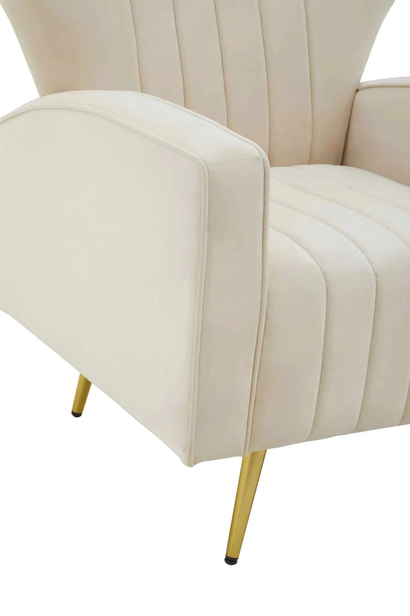 Hayley Natural Velvet Armchair - Seating, photo 8 of 8