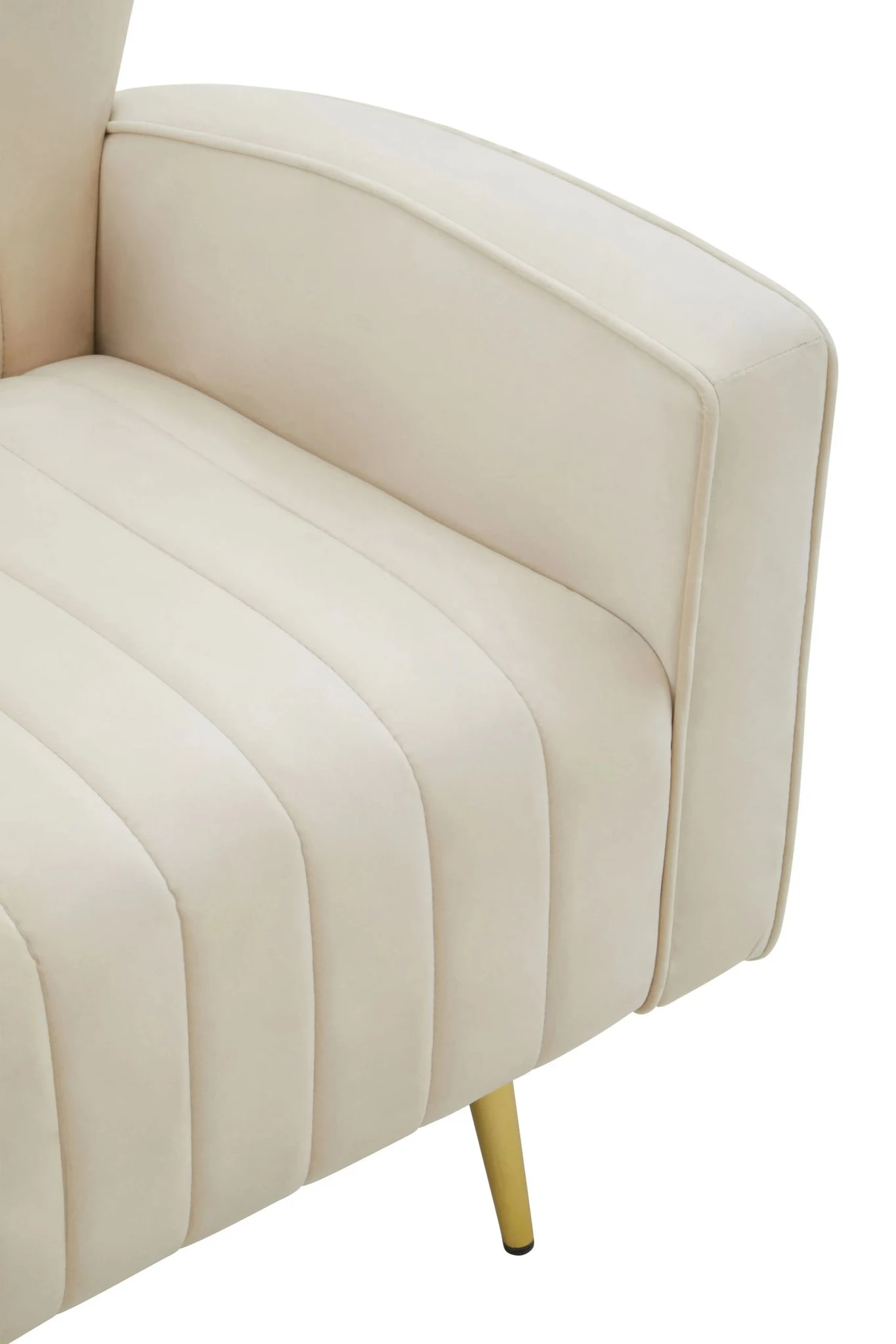 Hayley Natural Velvet Armchair - Seating, photo 7 of 8