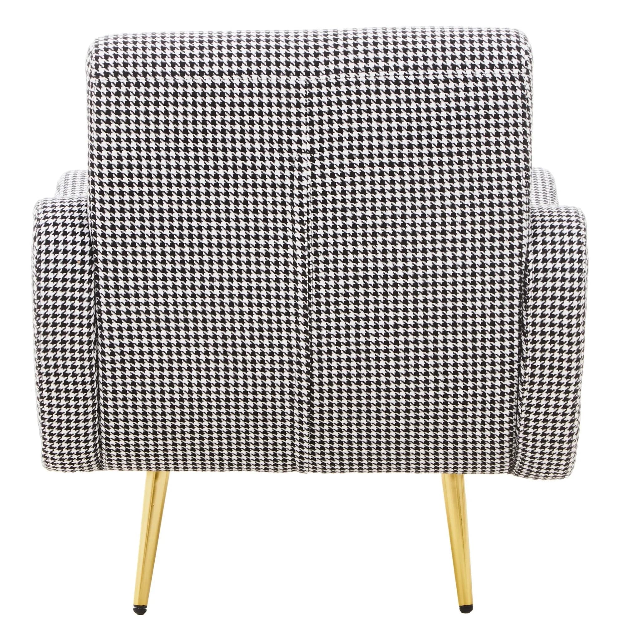 Holli Black And White Houndstooth Pattern Armchair - Seating, photo 5 of 8
