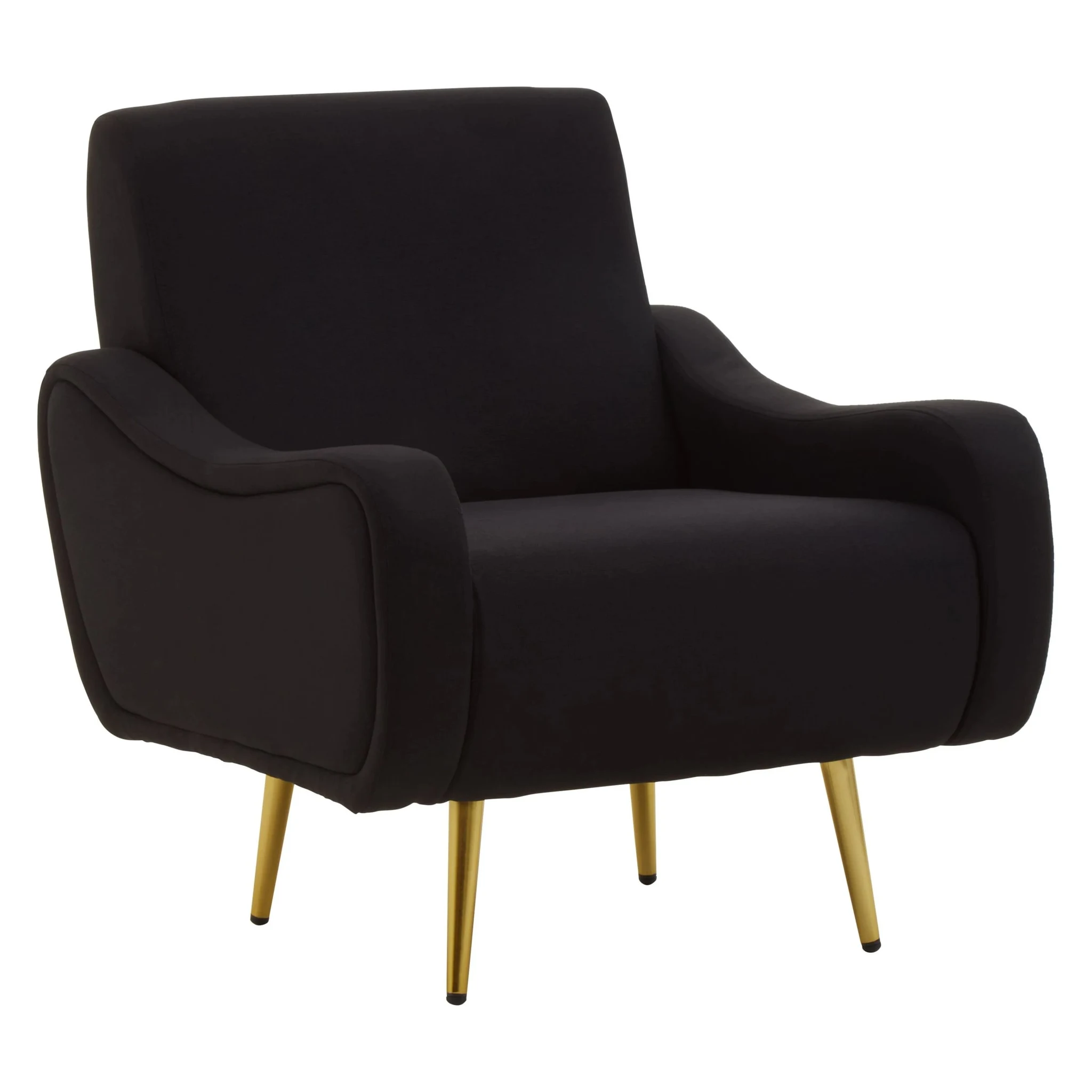 Holli Black Linen Effect Fabric Armchair - Seating, photo 4 of 8