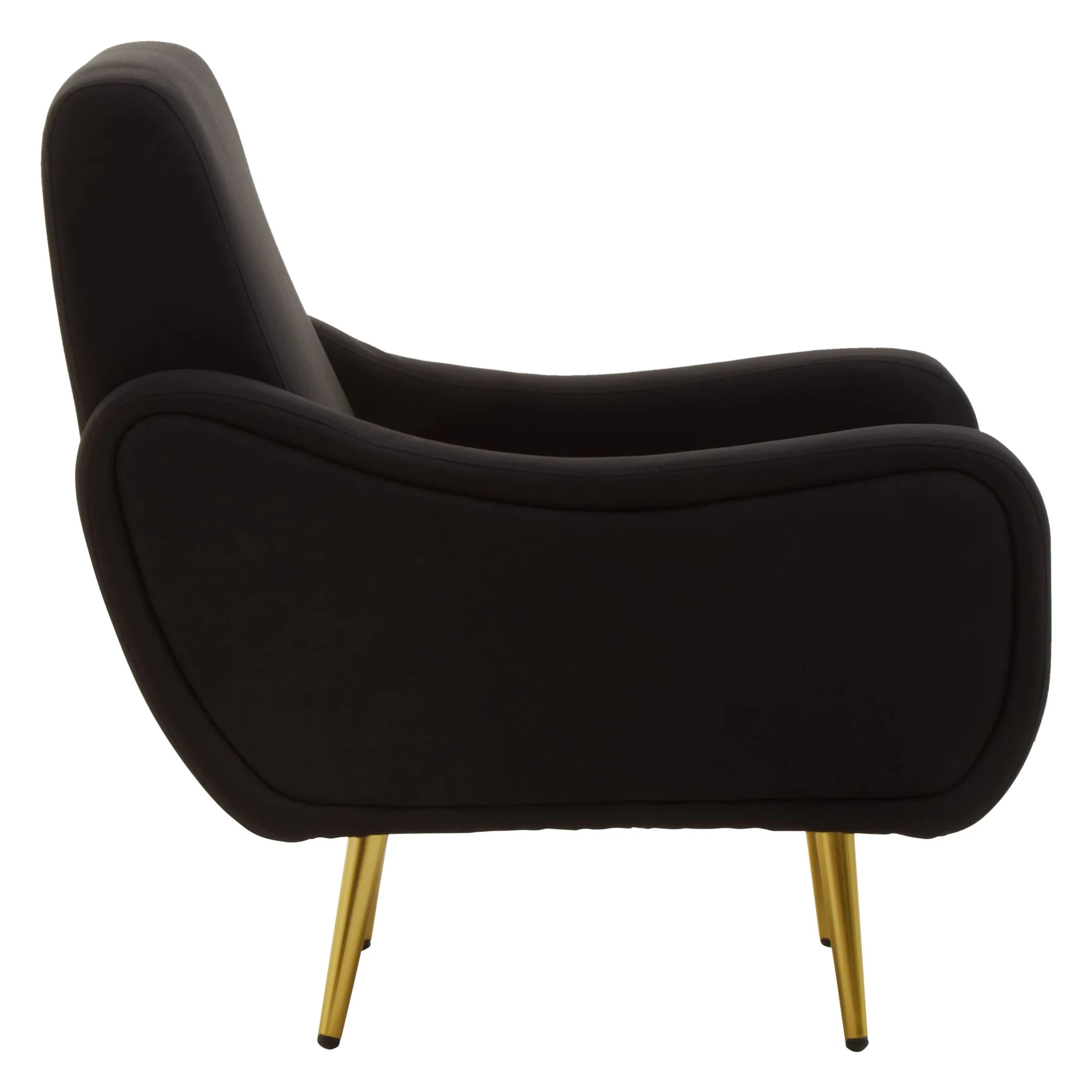 Holli Black Linen Effect Fabric Armchair - Seating, photo 3 of 8
