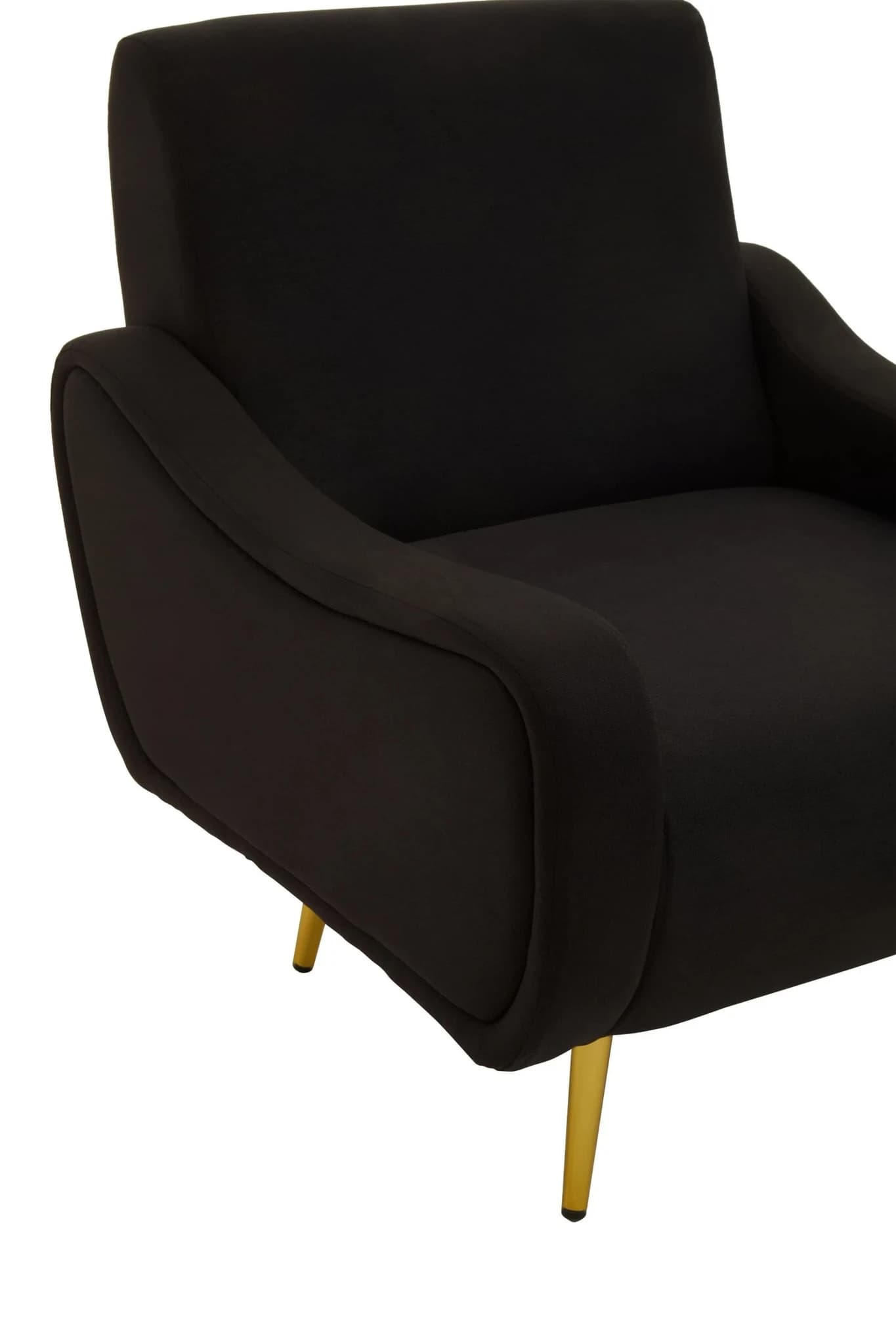 Holli Black Linen Effect Fabric Armchair - Seating, photo 7 of 8