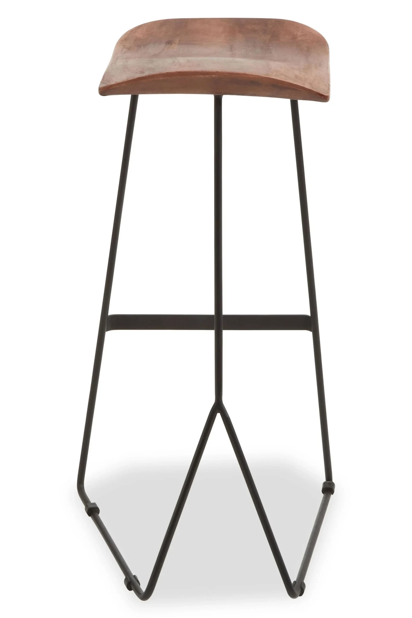 Nandri Acacia Wood with Black Frame Bar Stool - Seating, photo 2 of 8