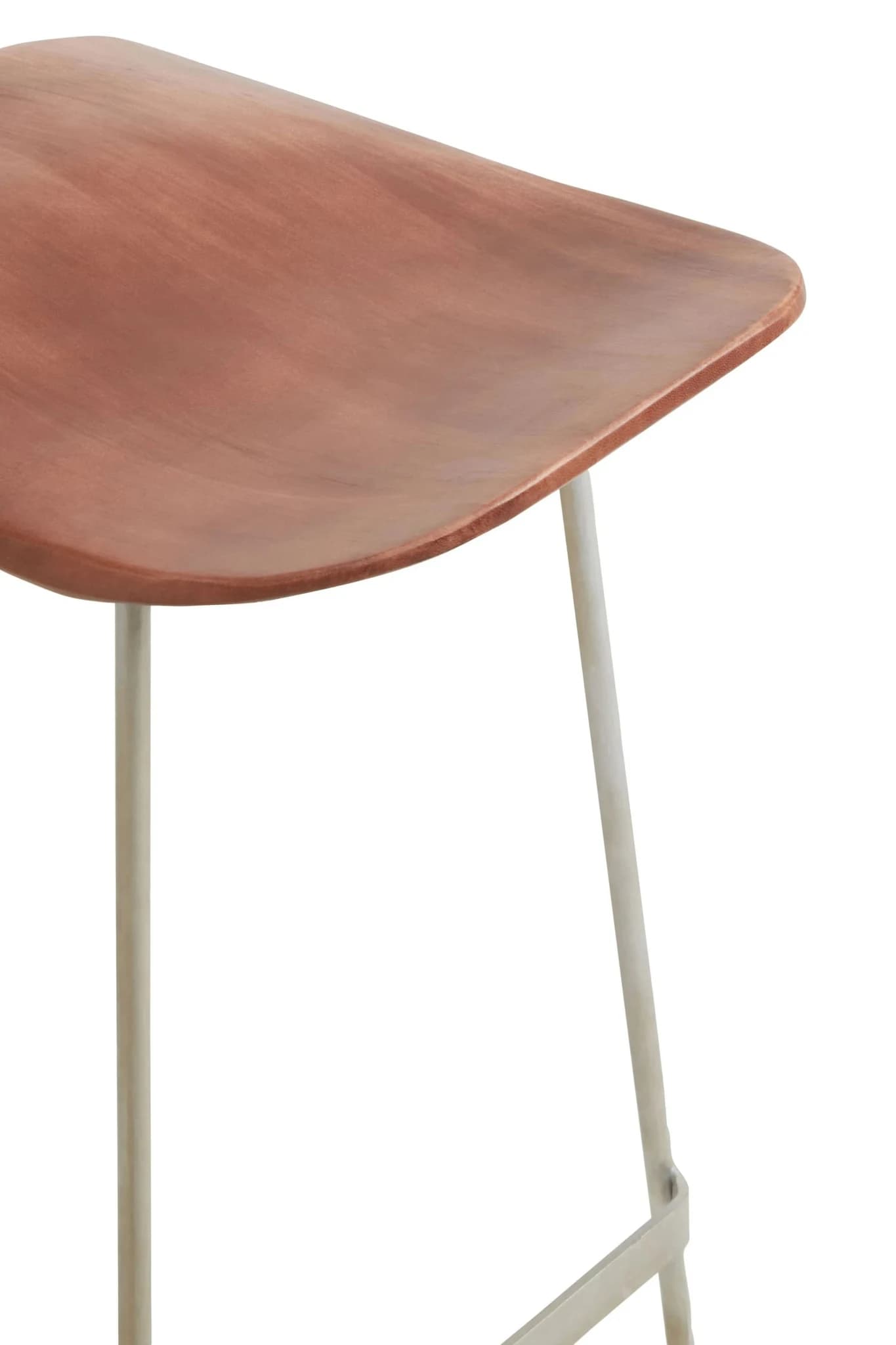 Nandri Acacia Wood with Antique Silver Frame Bar Stool - Seating, photo 6 of 8