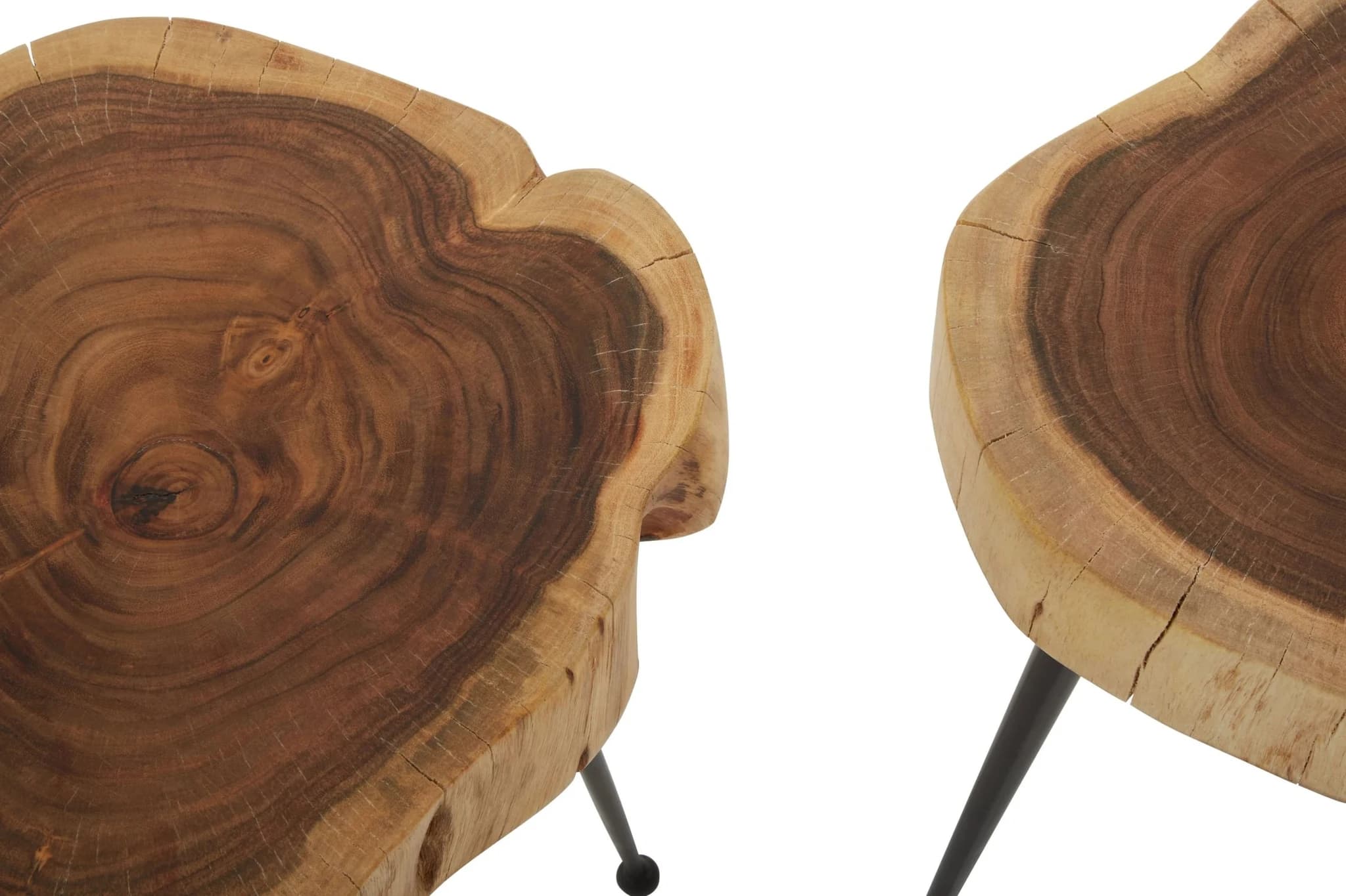 Nandri Set Of 2 Acacia Wood Side Tables - Tables, photo 8 of 8
