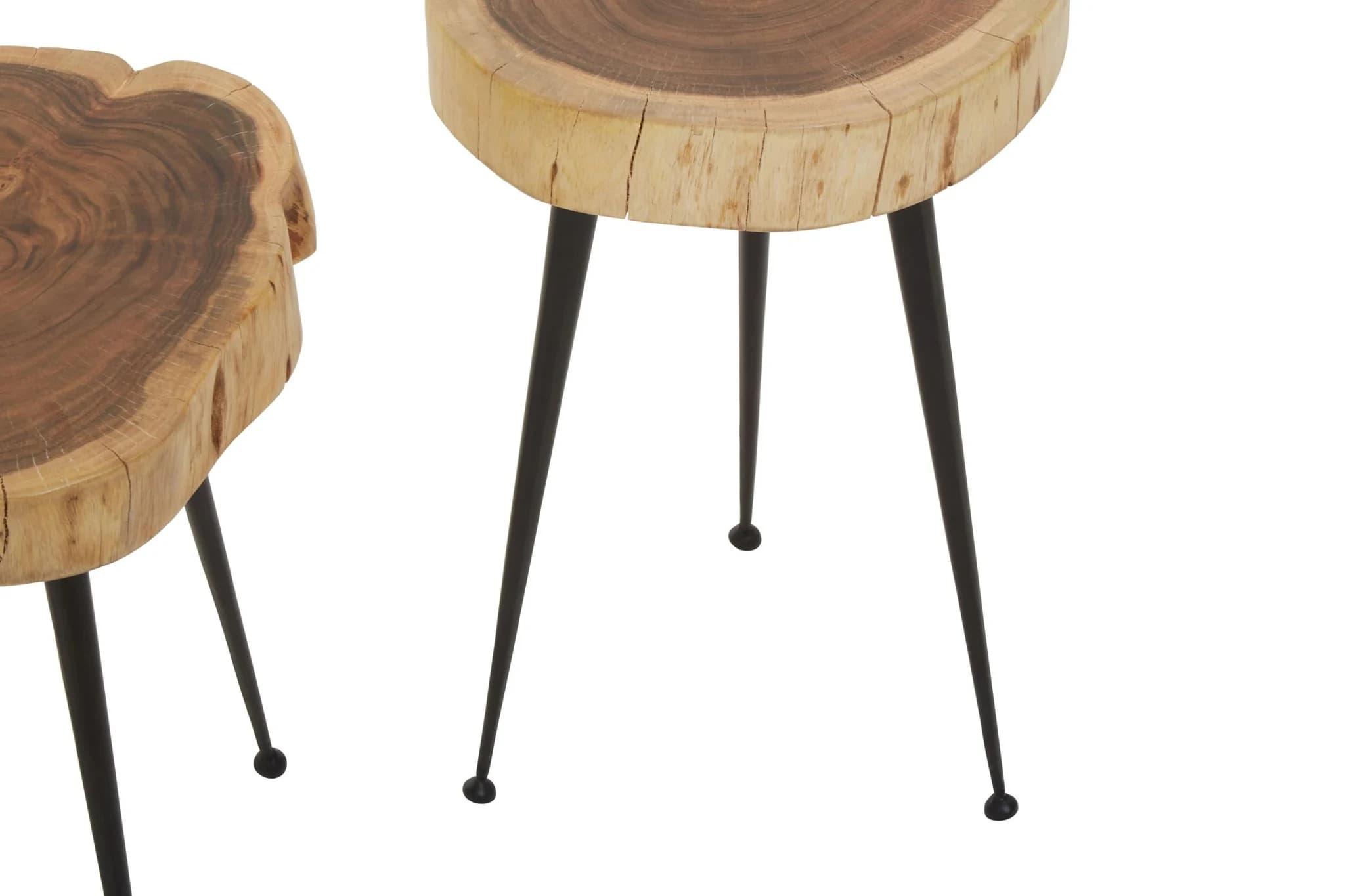 Nandri Set Of 2 Acacia Wood Side Tables - Tables, photo 6 of 8