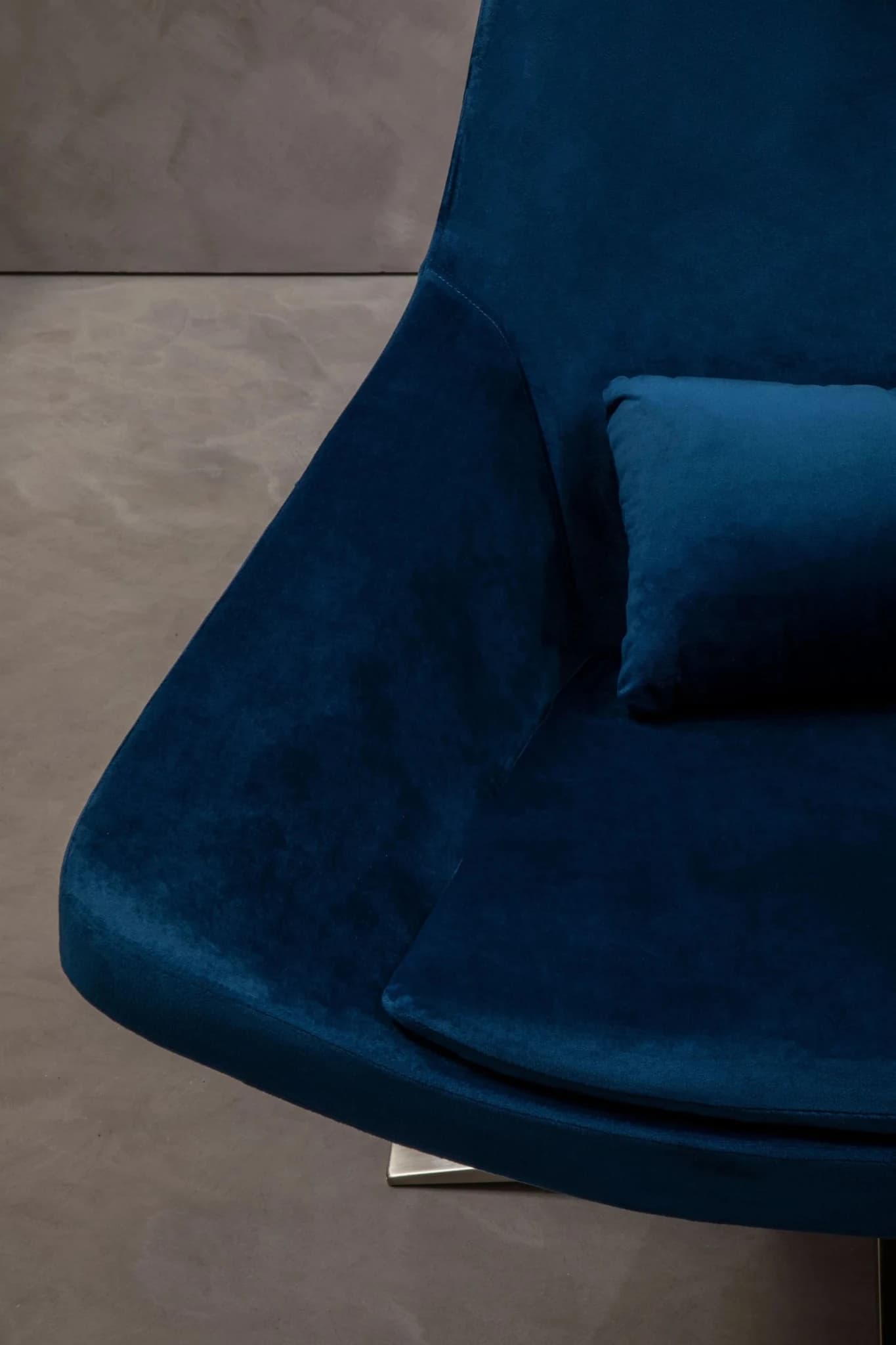 Kalo Navy Velvet Swivel Lounge Chair - Seating, photo 3 of 8