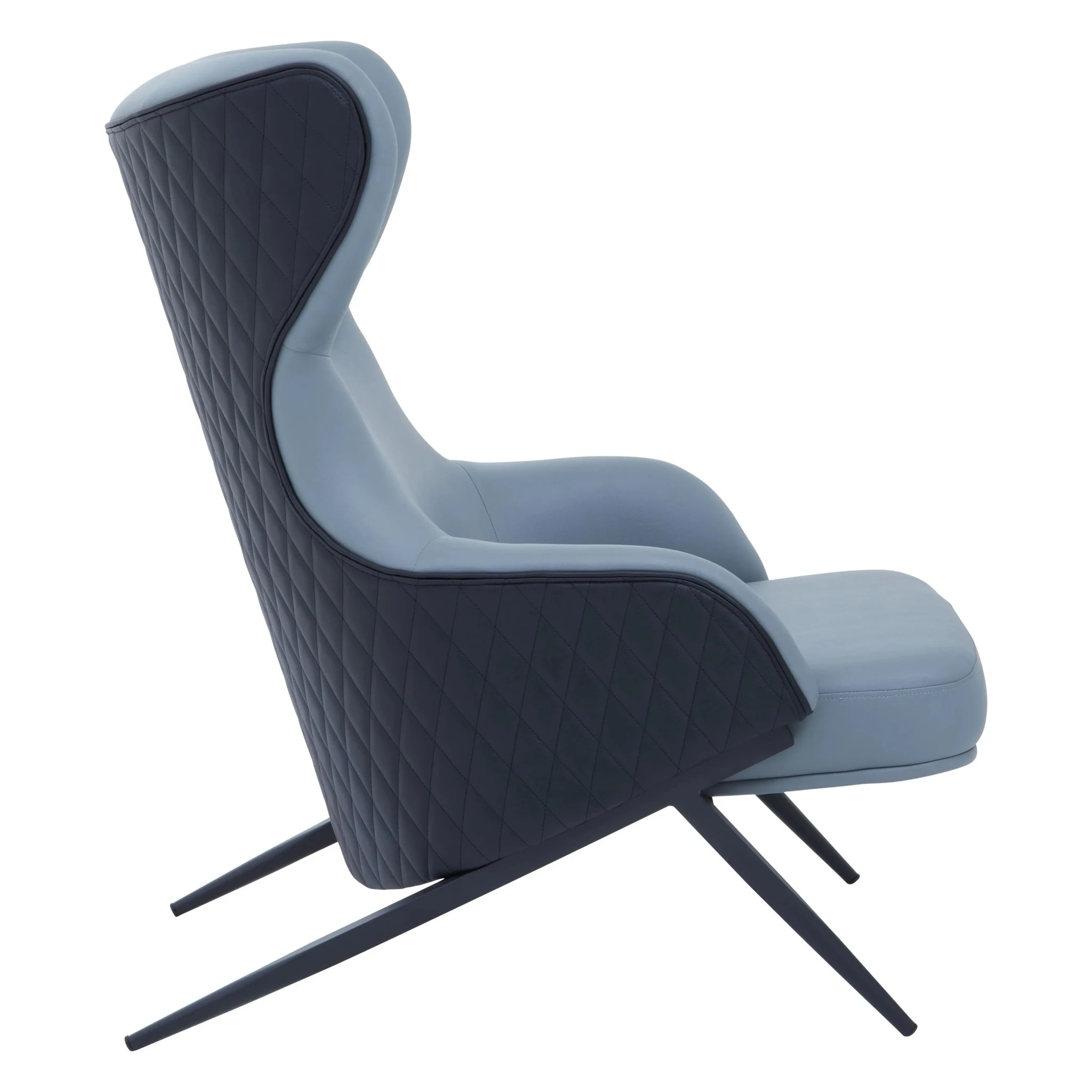 Kiev Grey Fabric and Black Leather Effect Armchair - Seating, photo 8 of 8