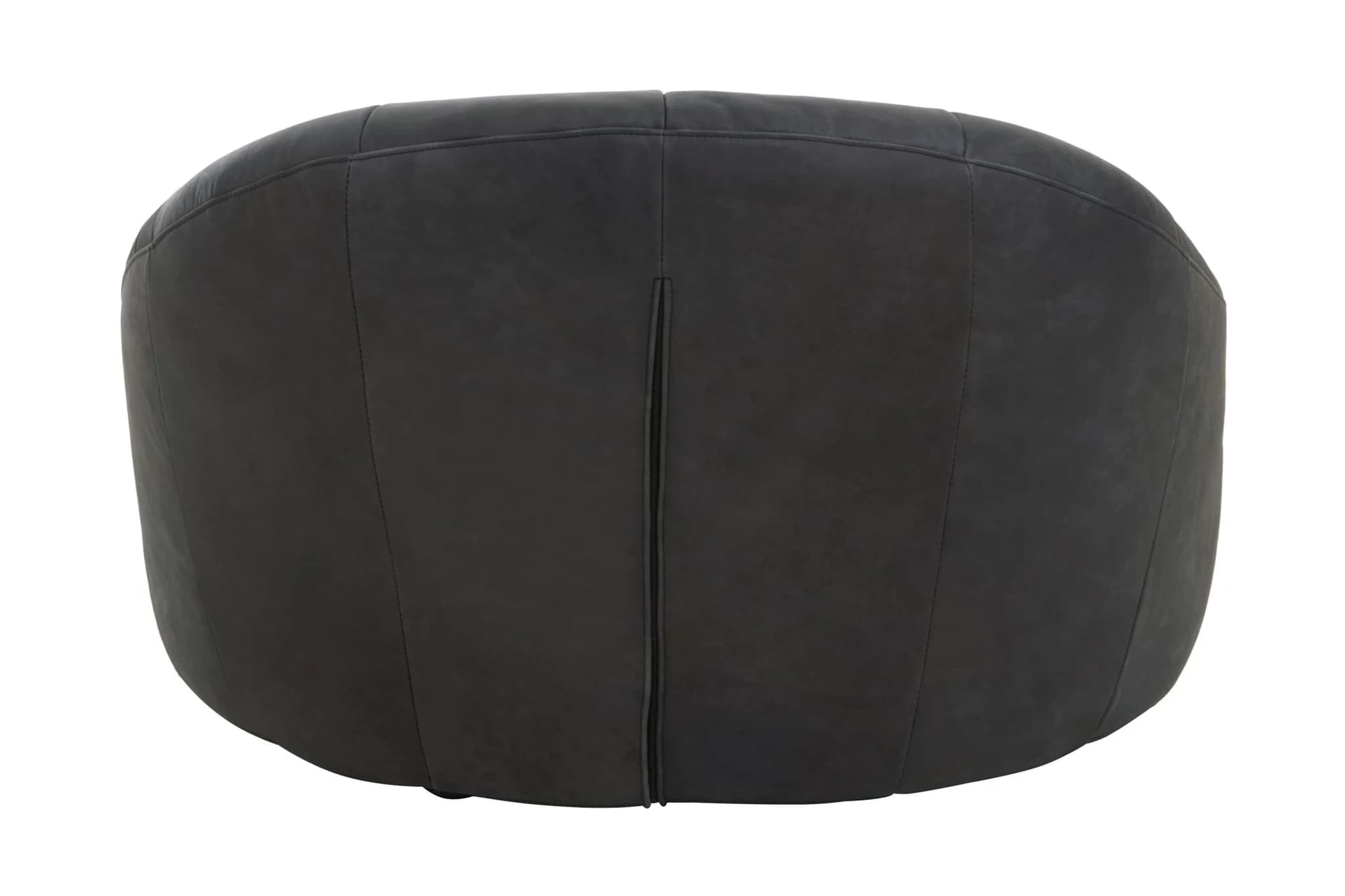 Hoxton Antique Black Leather Lounge Cocoon Chair - Seating, photo 5 of 8