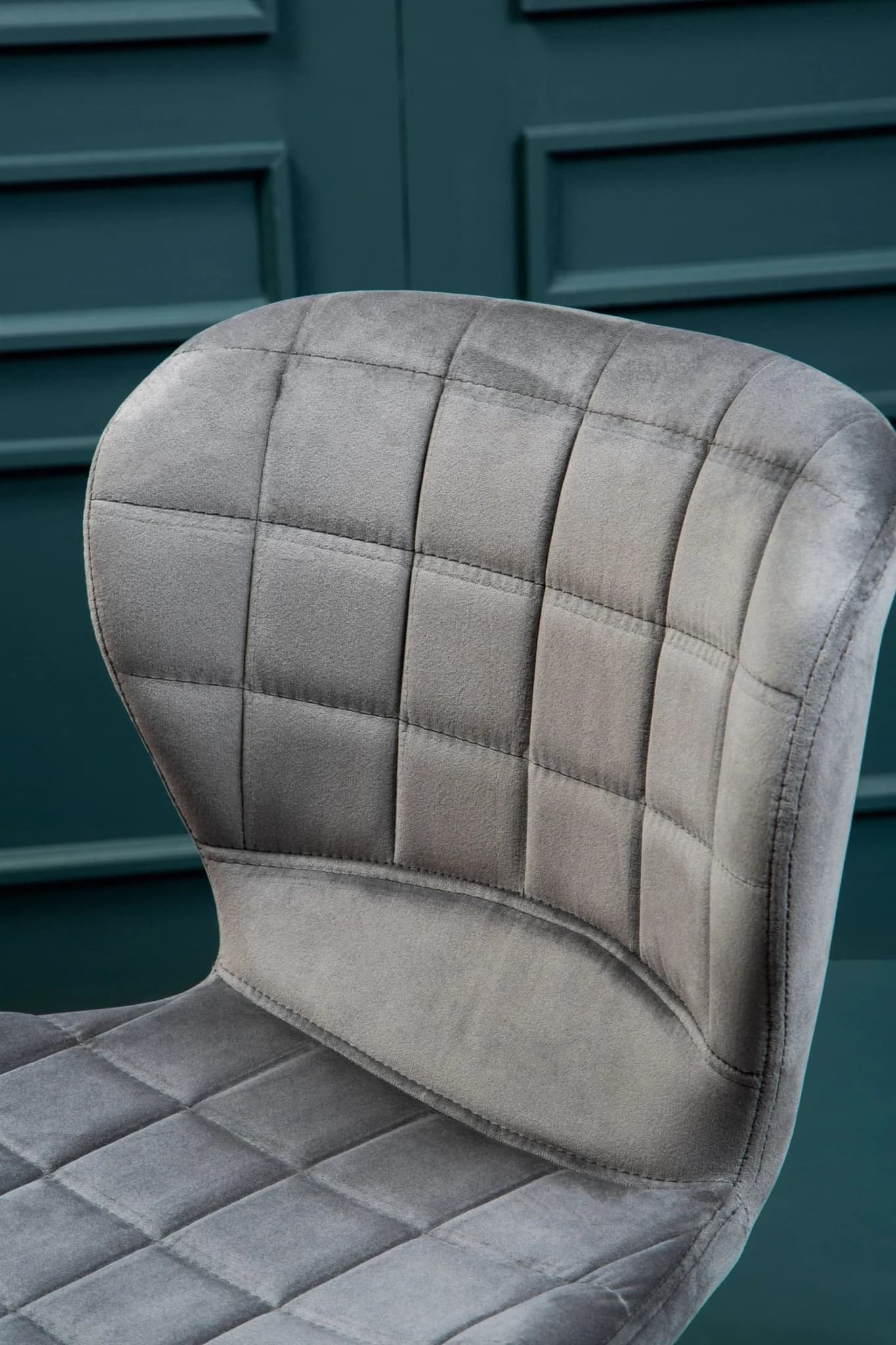 Warton Grey Velvet Bar Chair - Seating, photo 5 of 8