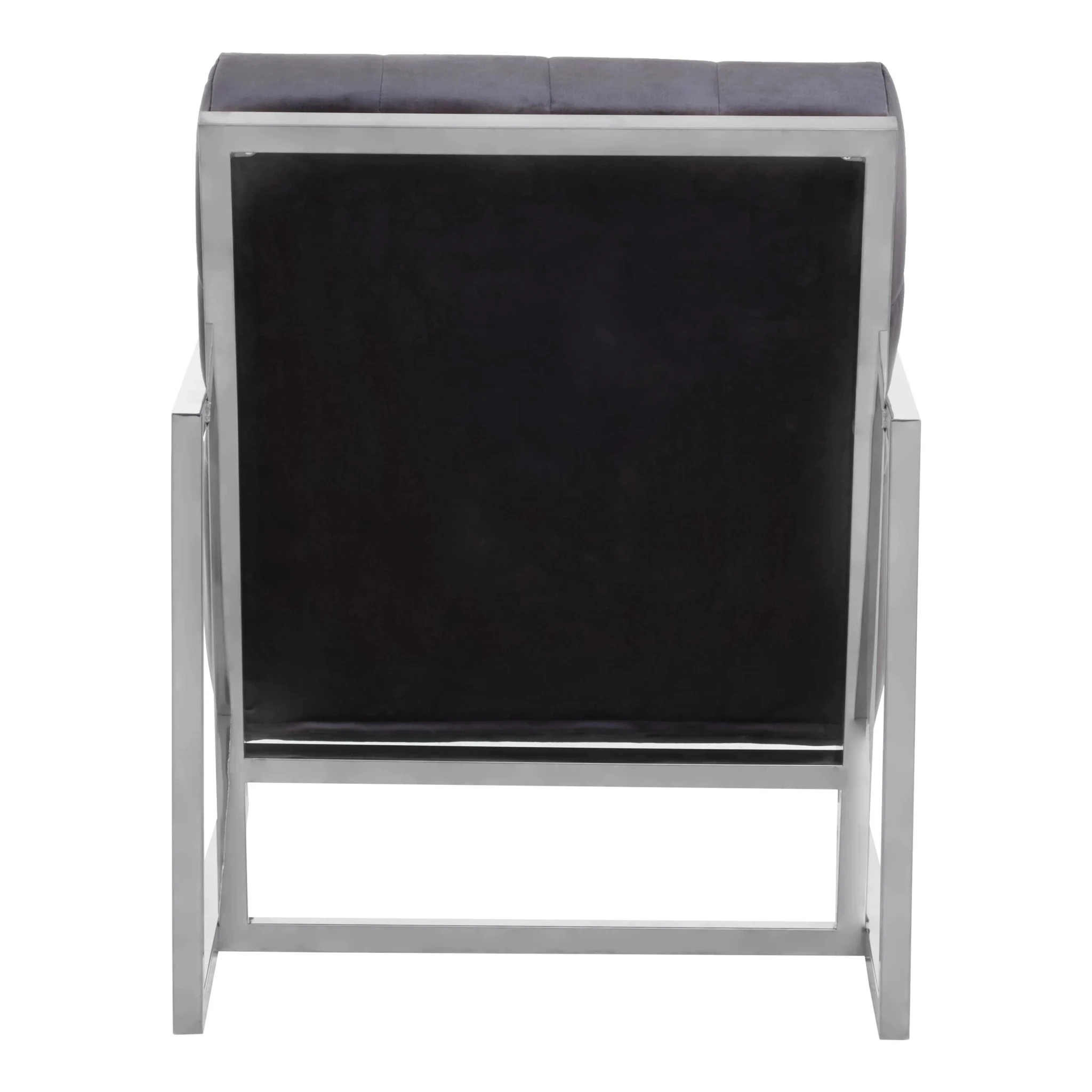 Hana Black Velvet Chair with Stainless Steel Frame - Seating, photo 2 of 8