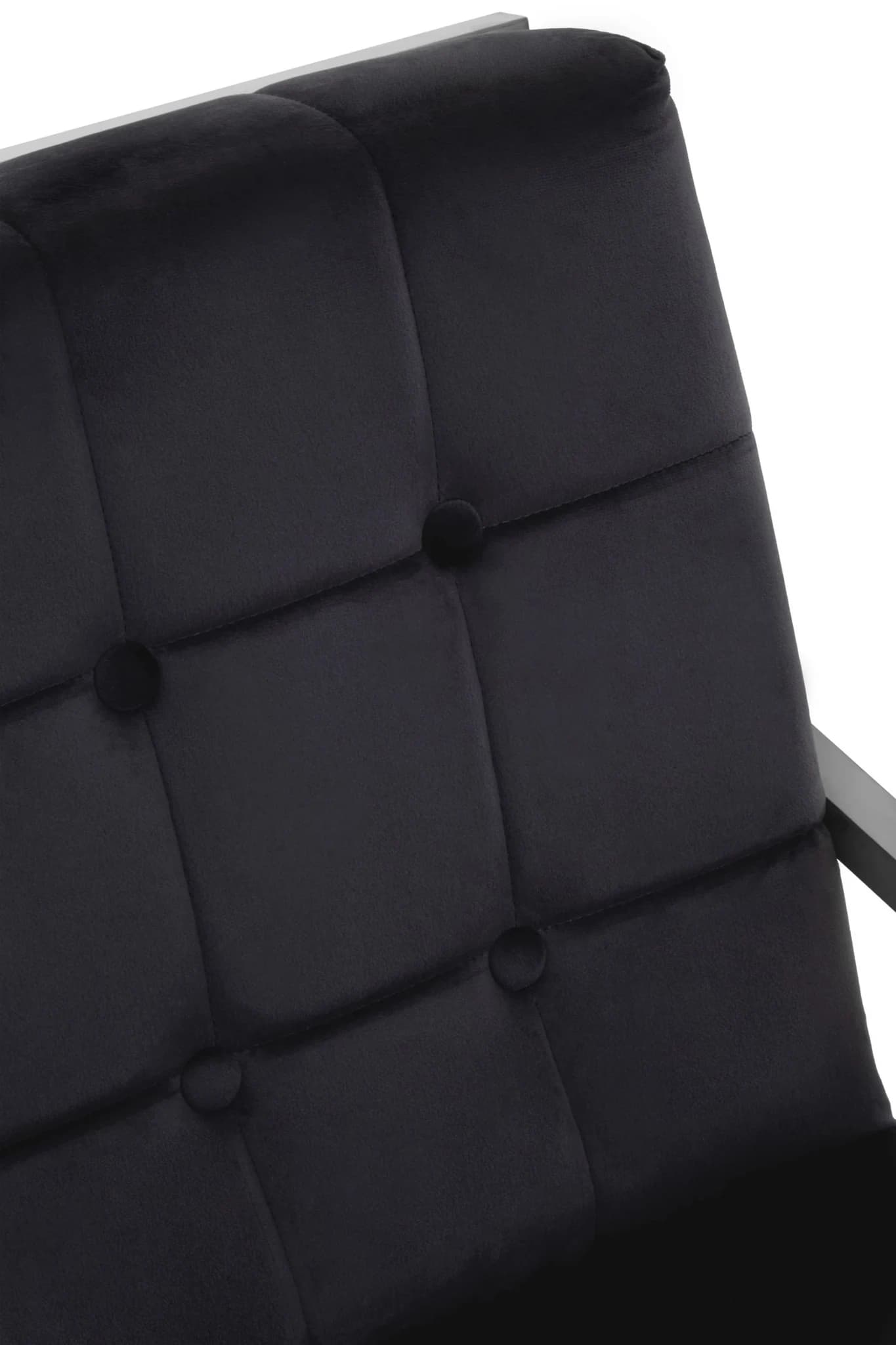 Hana Black Velvet Chair with Stainless Steel Frame - Seating, photo 5 of 8