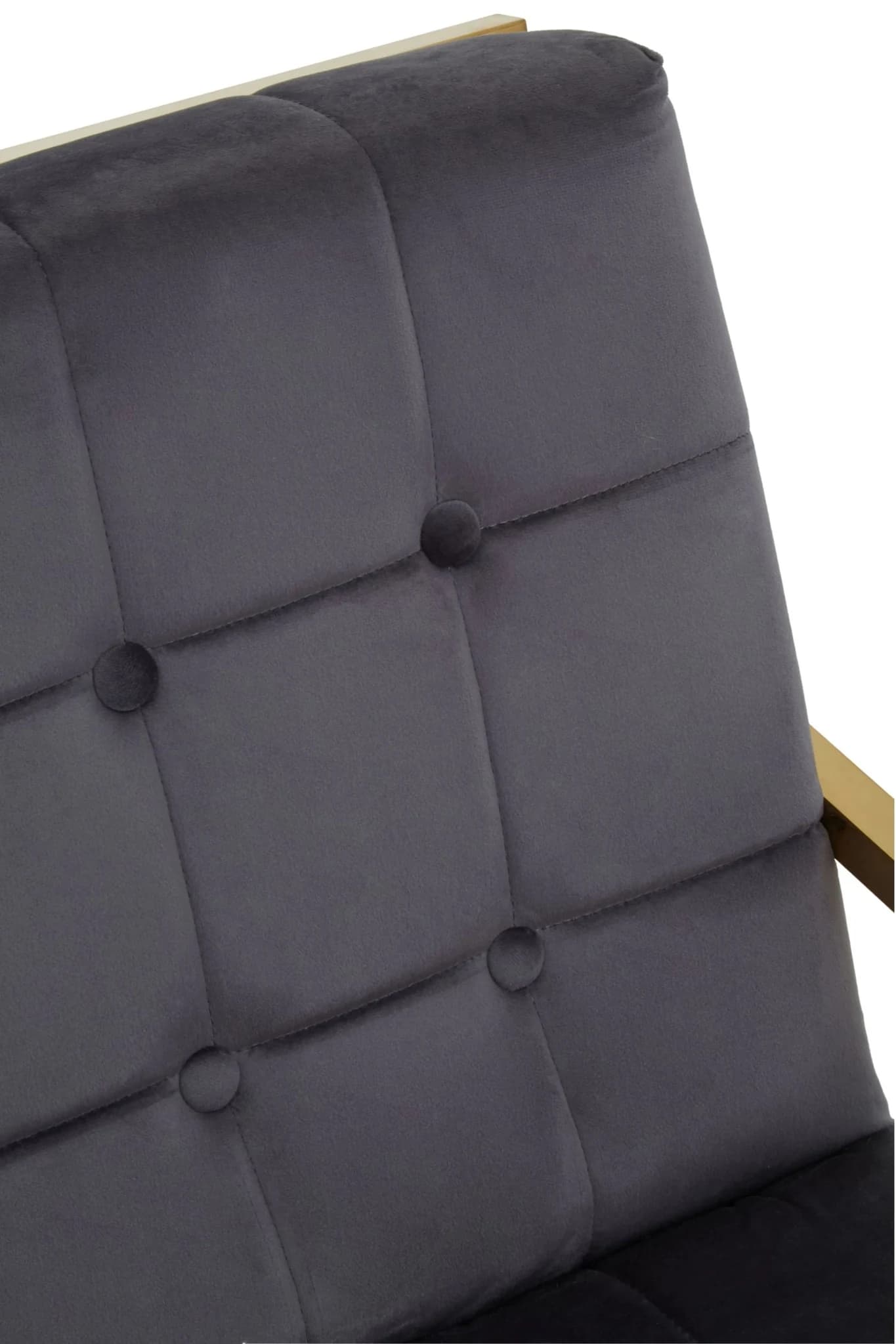 Hana Grey Velvet Chair With Gold Frame - Seating, photo 5 of 8