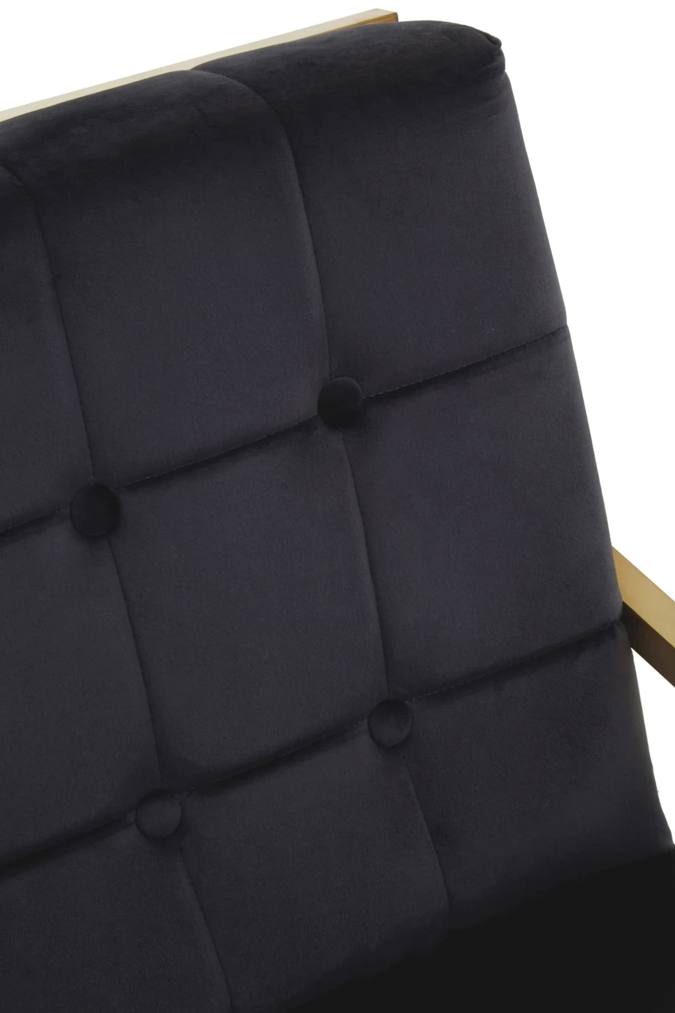 Hana Black Velvet Chair With Gold Frame - Seating, photo 5 of 8