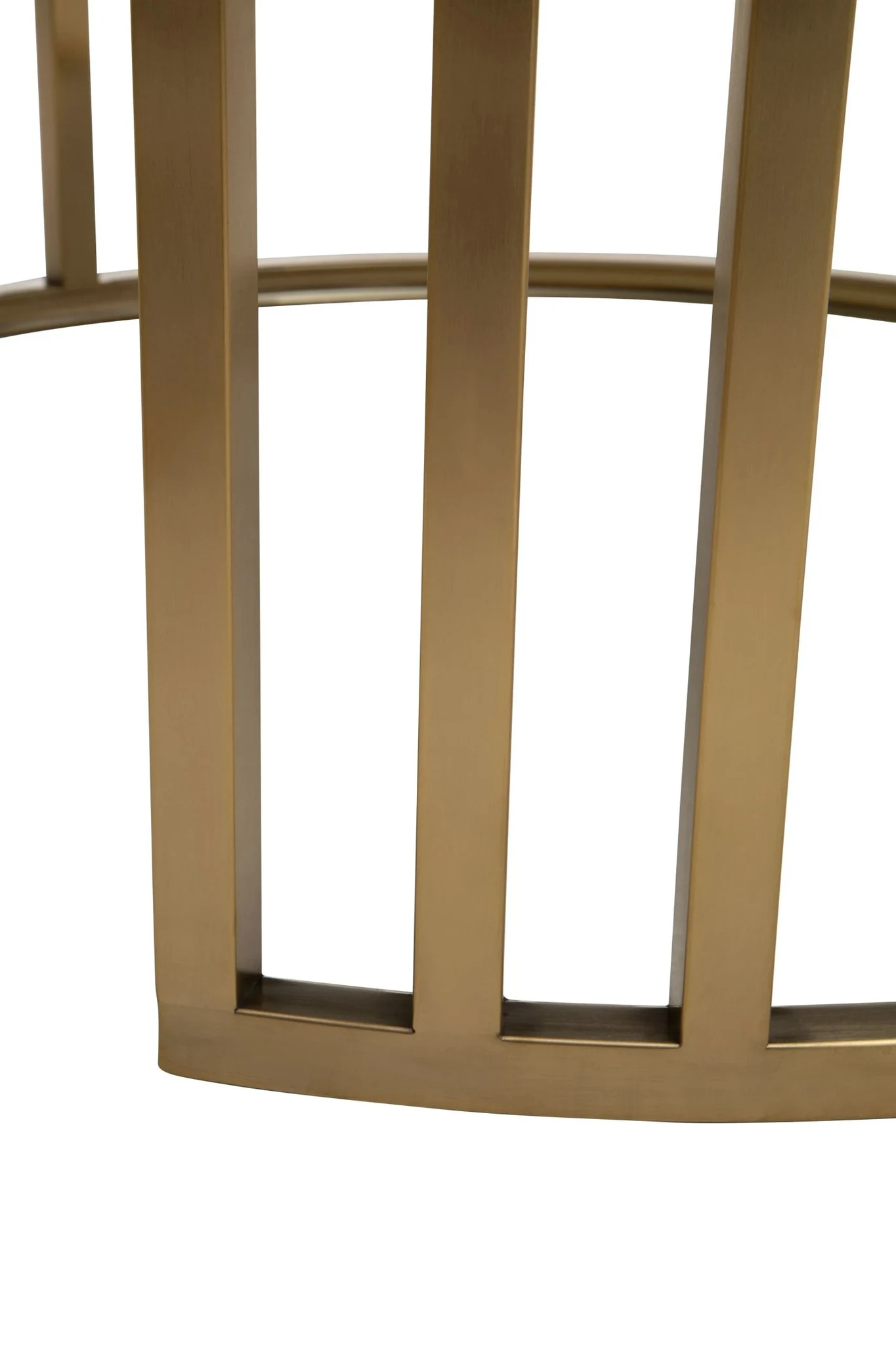 Alana Set of 2 Gold Base and Glass Top Round Nesting Coffee Tables - Tables, photo 5 of 8