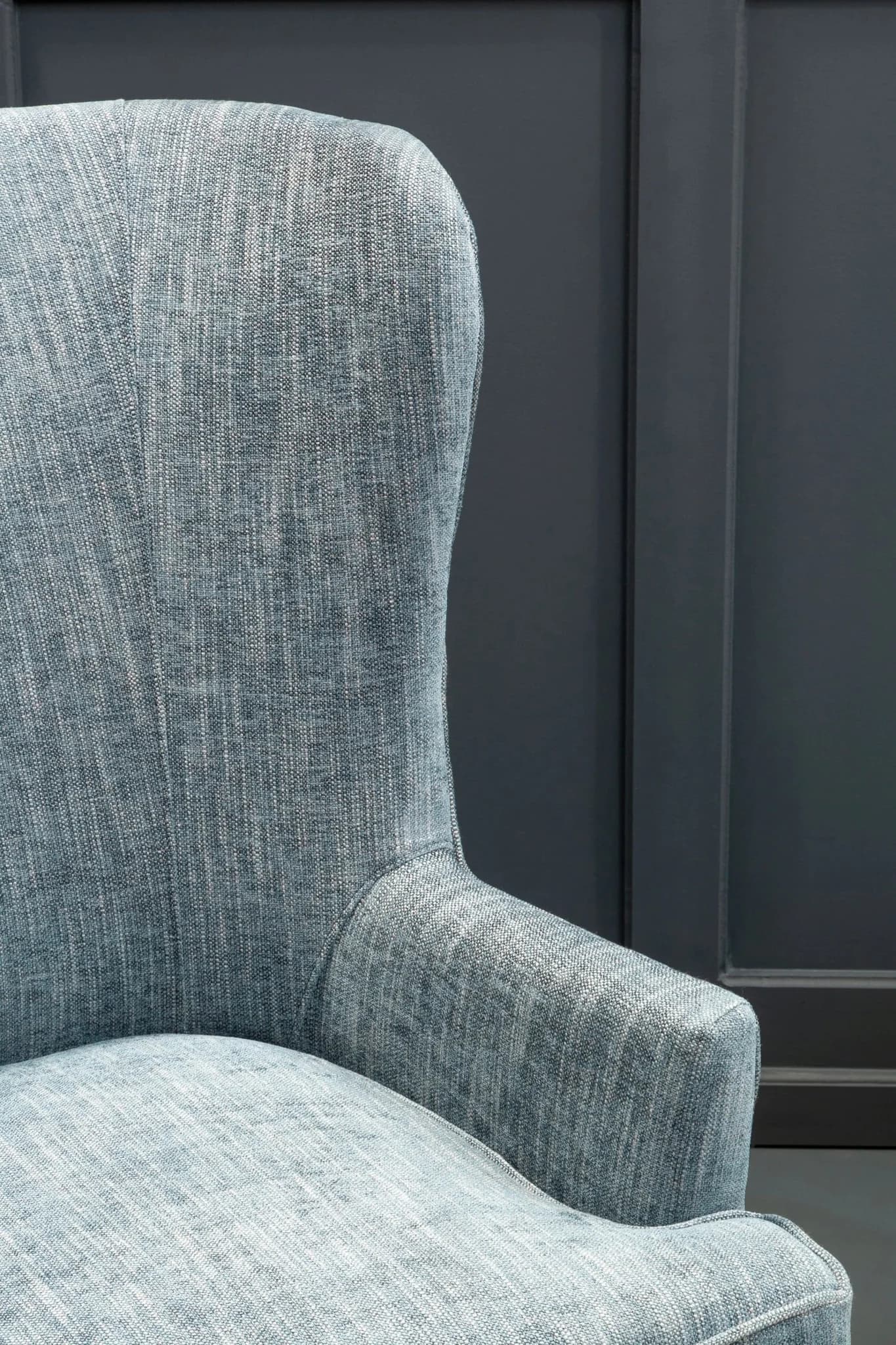 Welham Blue Wingback Lounge Chair - Seating, photo 3 of 8