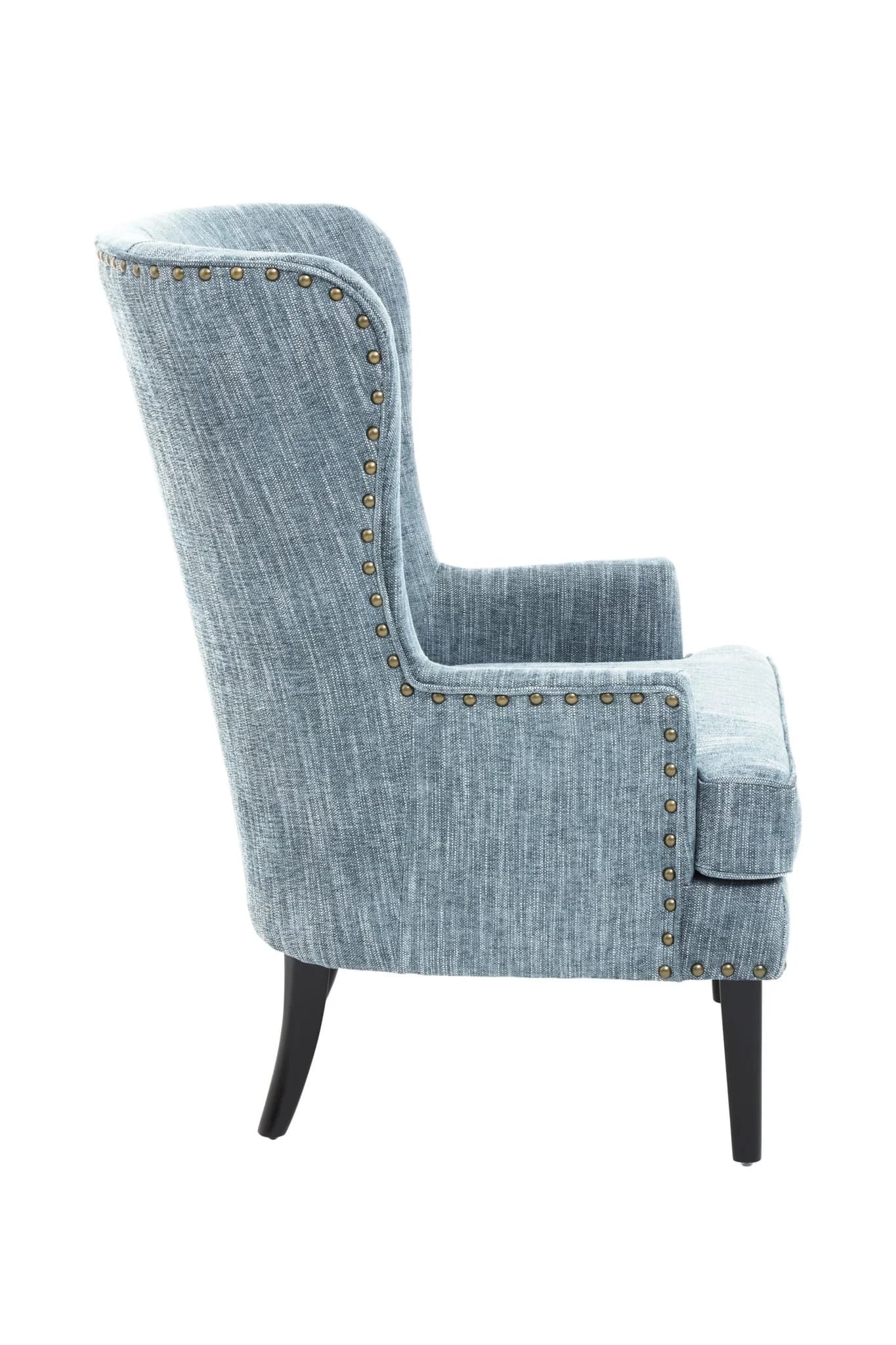 Welham Blue Wingback Lounge Chair - Seating, photo 7 of 8