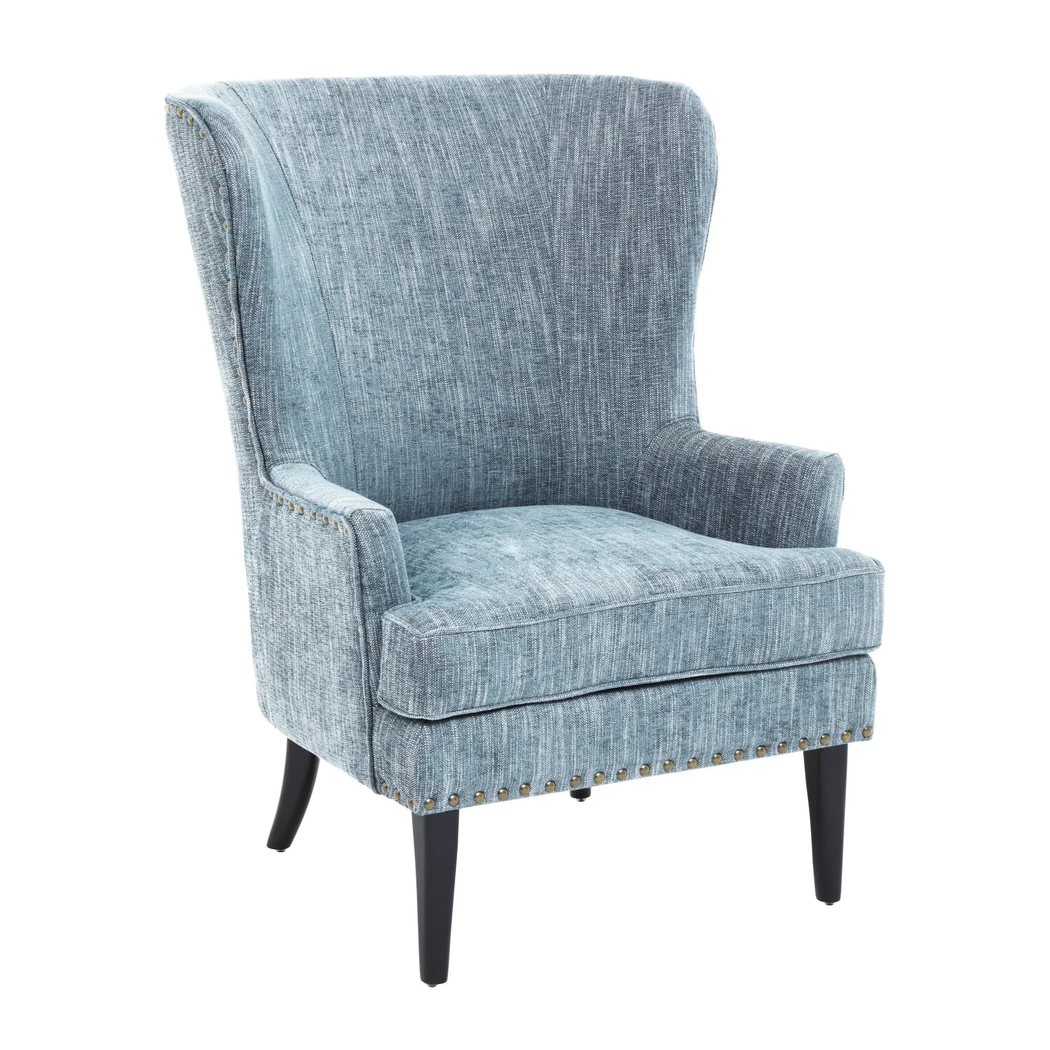 Welham Blue Wingback Lounge Chair - Seating, photo 6 of 8
