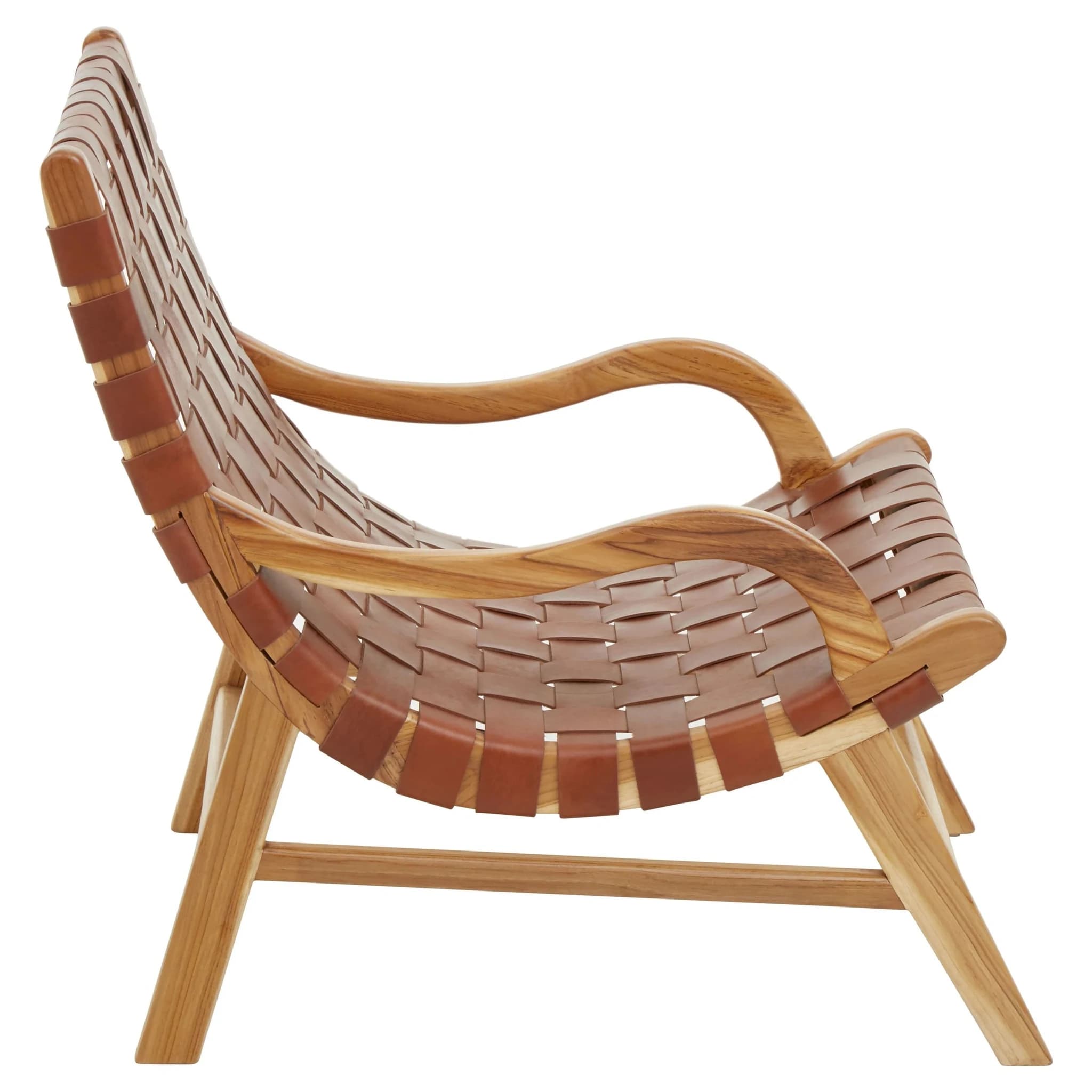 Kendari Brown Woven Leather Chair - Seating, photo 3 of 8
