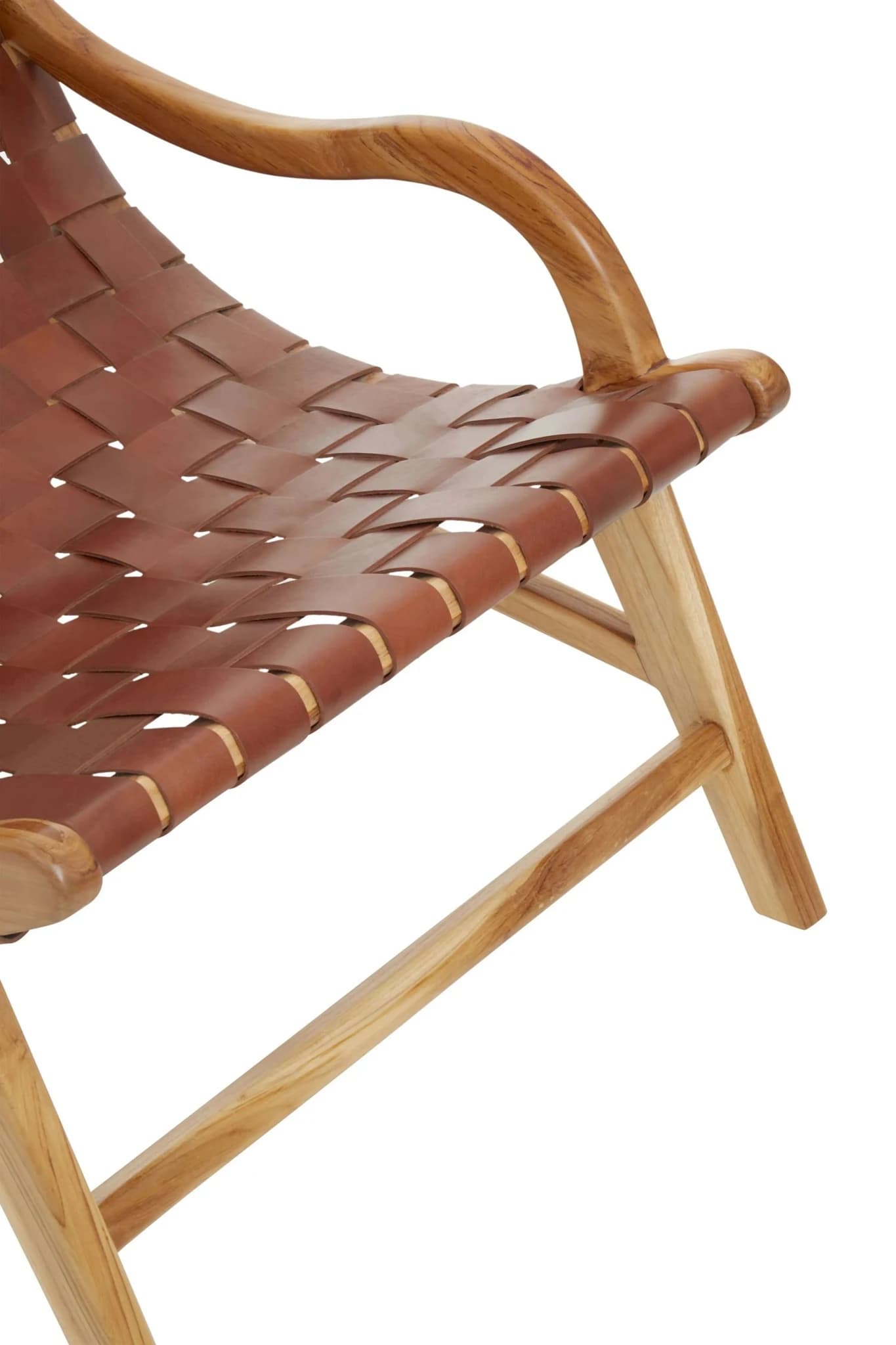 Kendari Brown Woven Leather Chair - Seating, photo 8 of 8