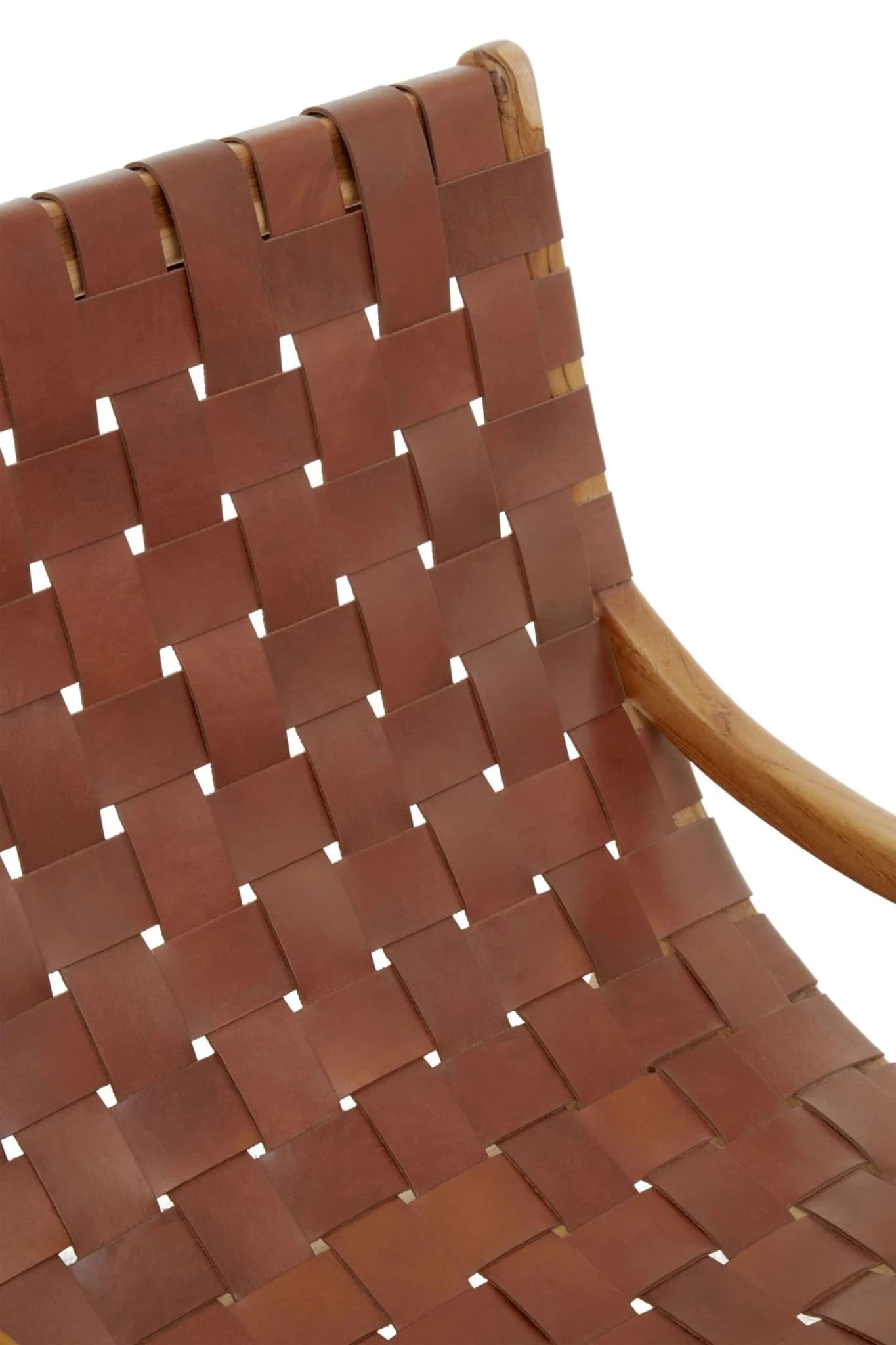 Kendari Brown Woven Leather Chair - Seating, photo 7 of 8