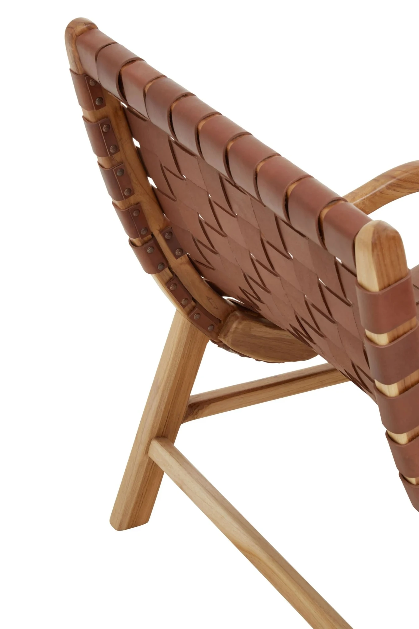 Kendari Brown Woven Leather Chair - Seating, photo 6 of 8