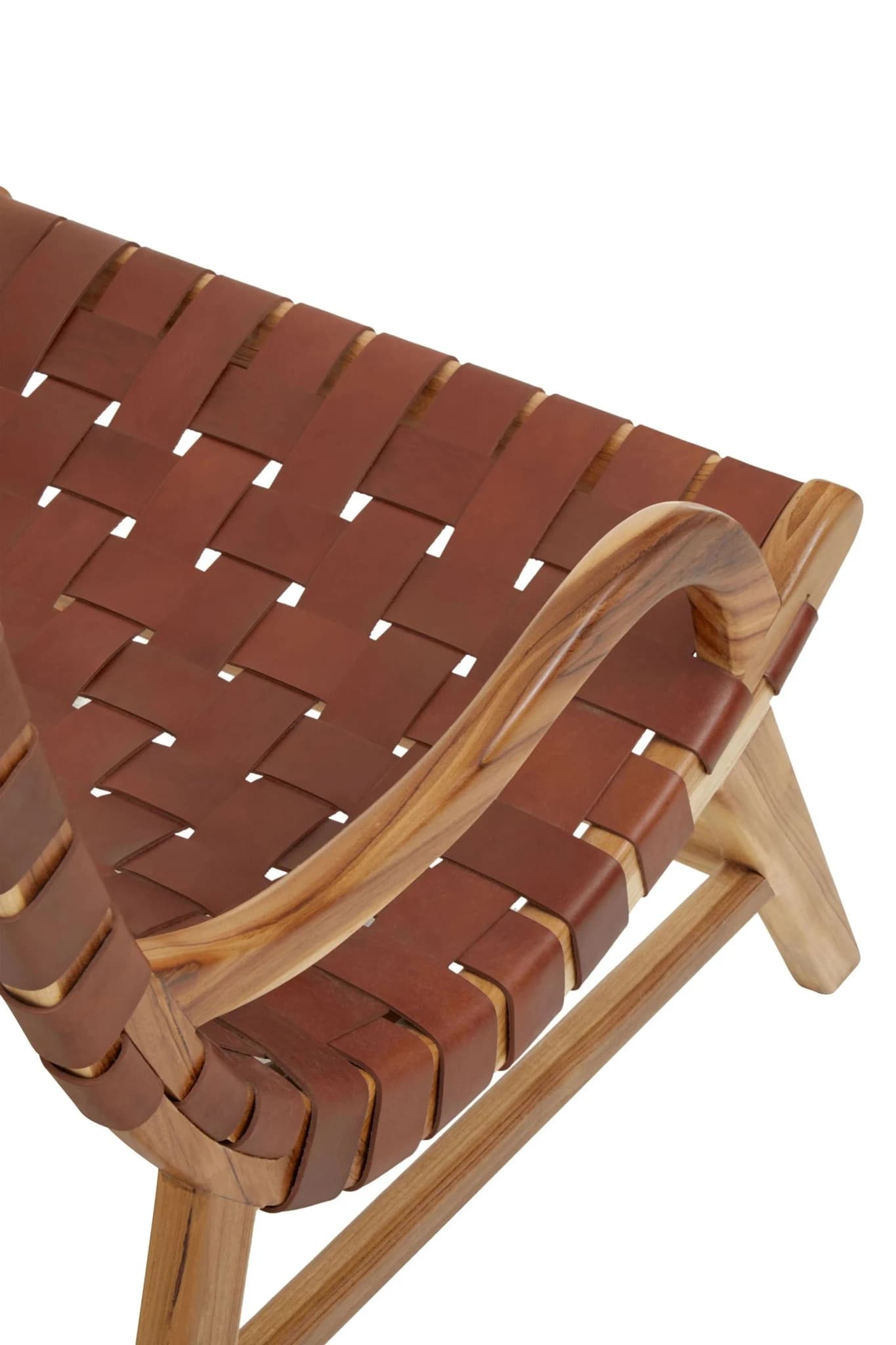 Kendari Brown Woven Leather Chair - Seating, photo 5 of 8