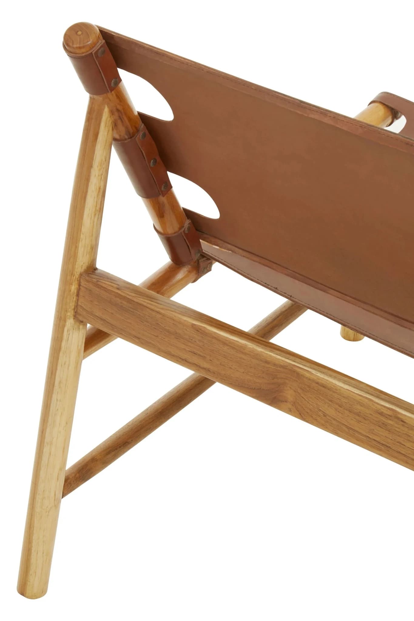 Kendari Antique Brown Leather Sling Chair - Seating, photo 8 of 8