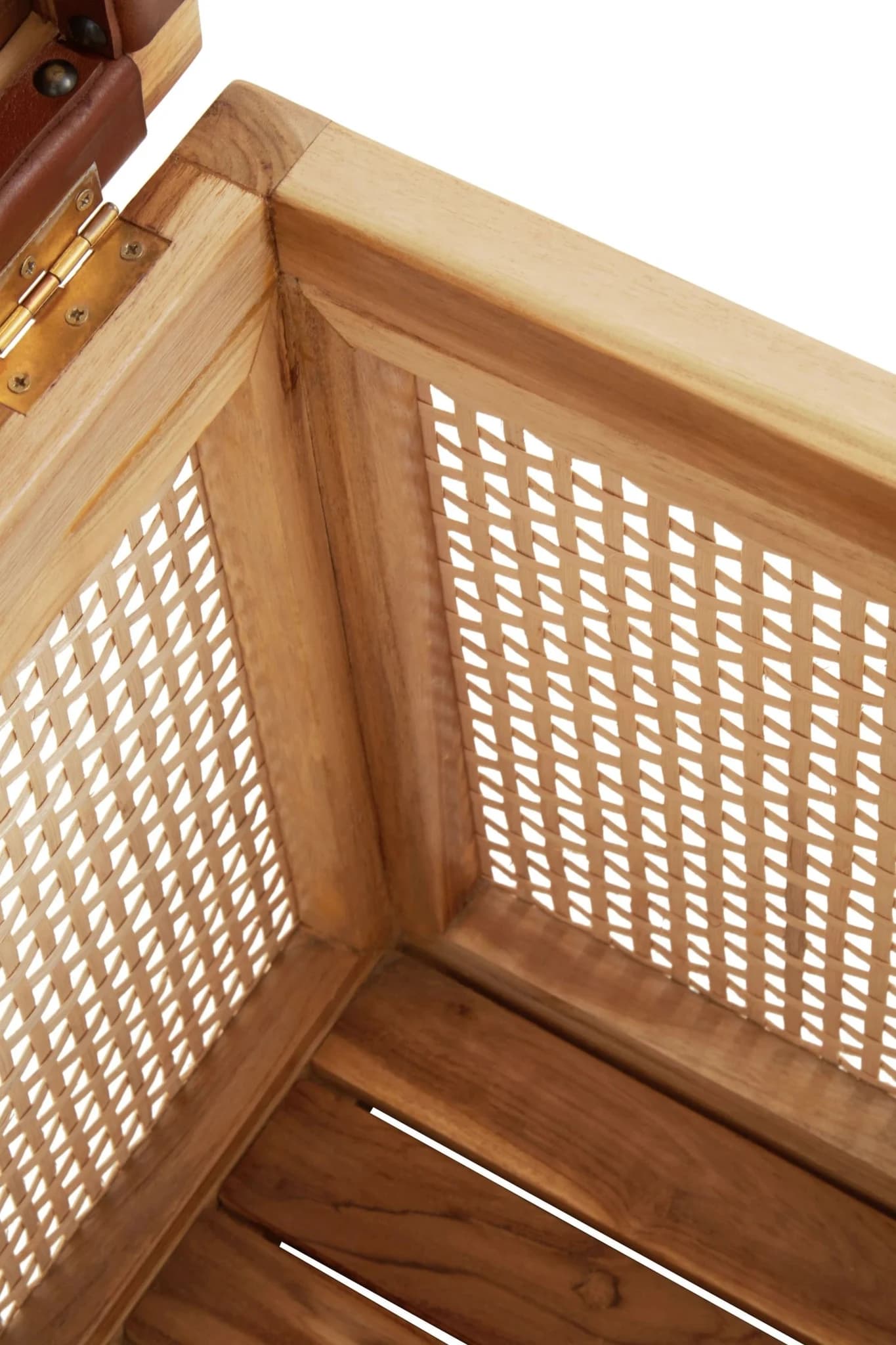 Kendari Rattan and Leather Storage Box Side Table - Bookcases & shelving, photo 7 of 8