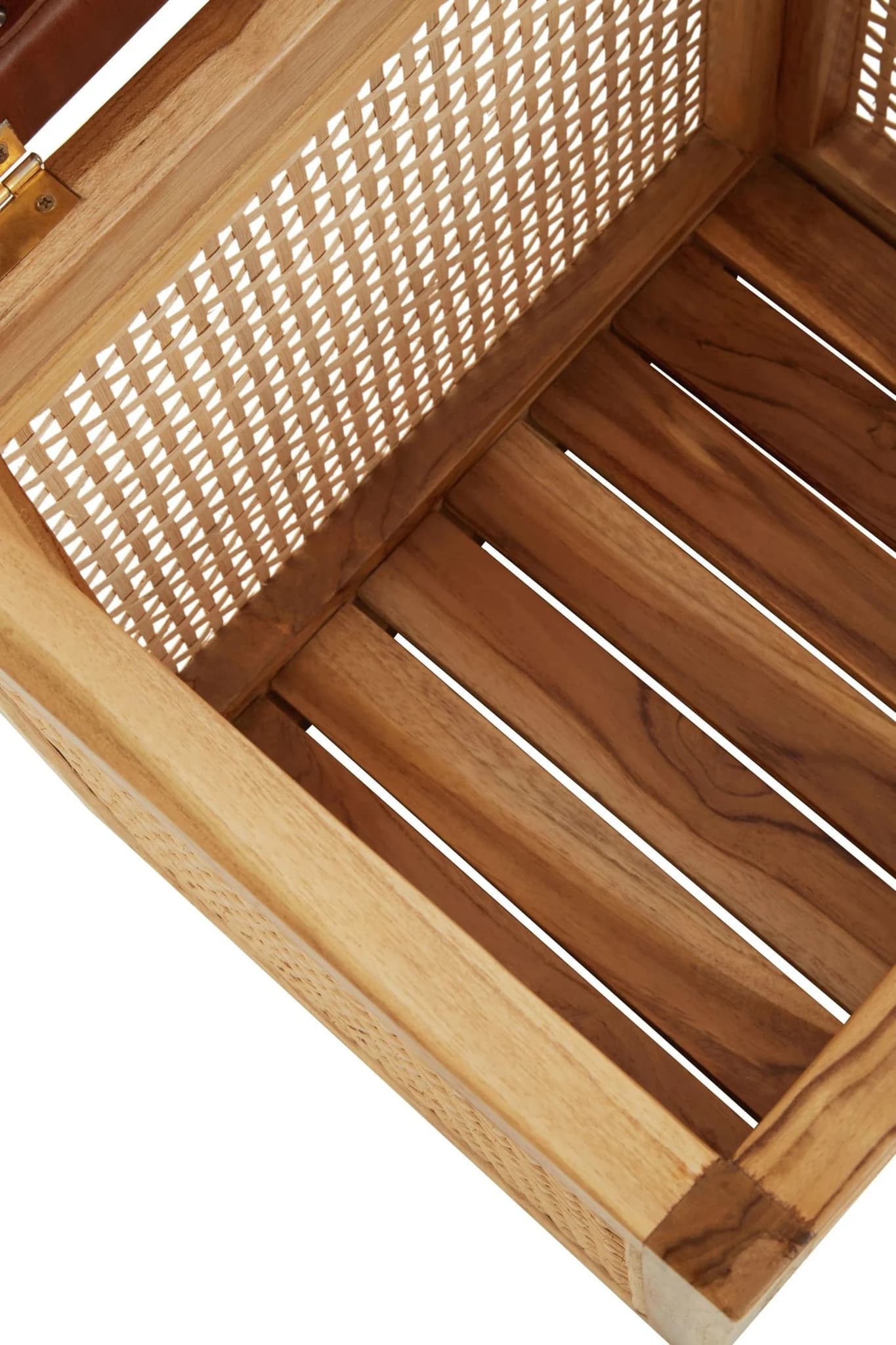 Kendari Rattan and Leather Storage Box Side Table - Bookcases & shelving, photo 6 of 8