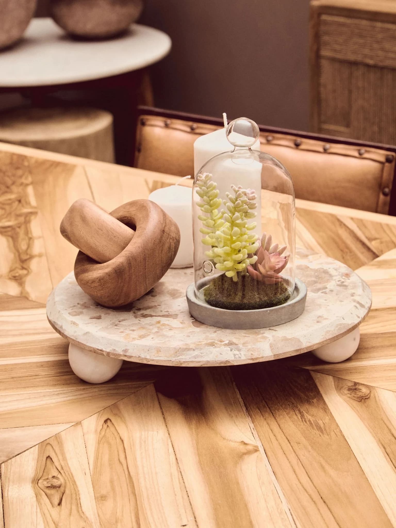 Kendari Natural Teak Wood Rectangular Dining Table with Gold Frame - Tables, photo 3 of 8