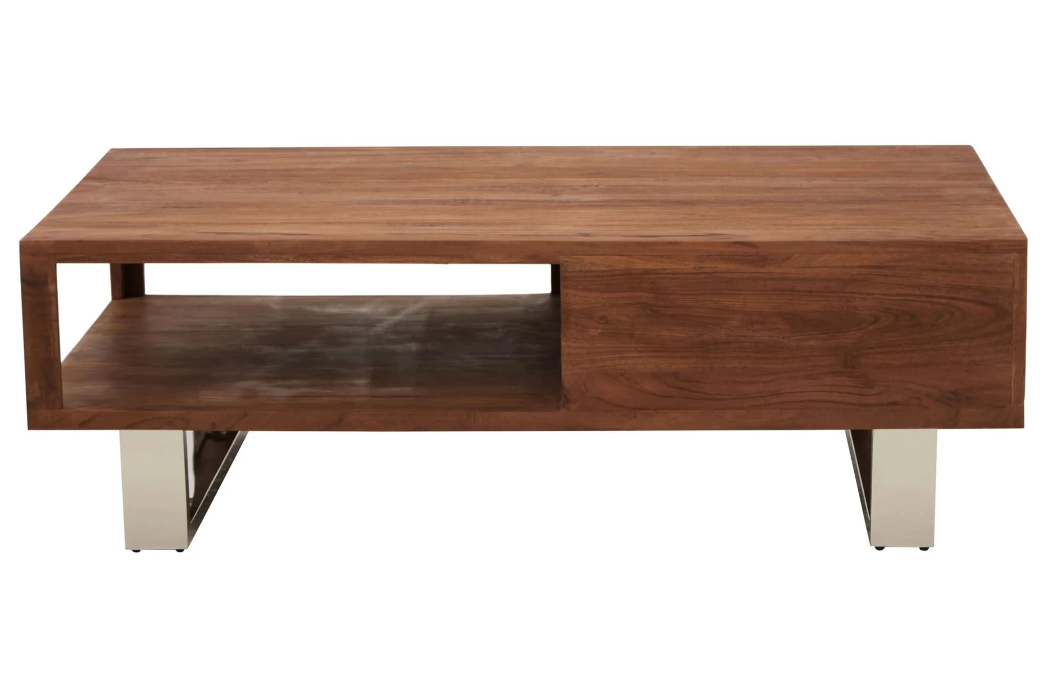 Simla Acacia Wood Coffee Table with Drawer - Tables, photo 7 of 8