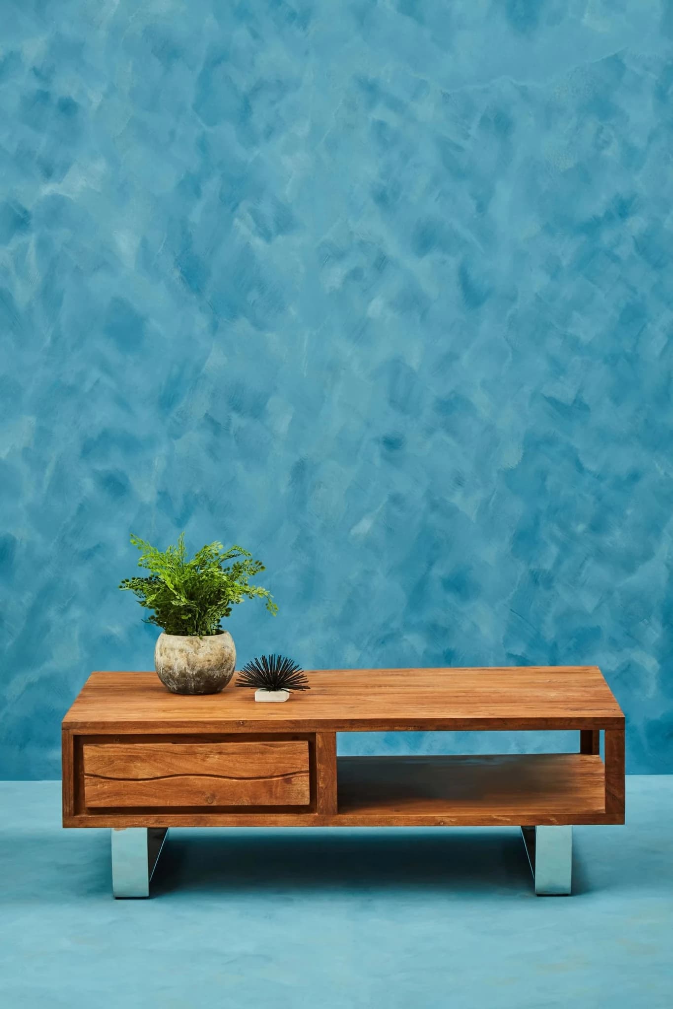 Simla Acacia Wood Coffee Table with Drawer - Tables, photo 6 of 8