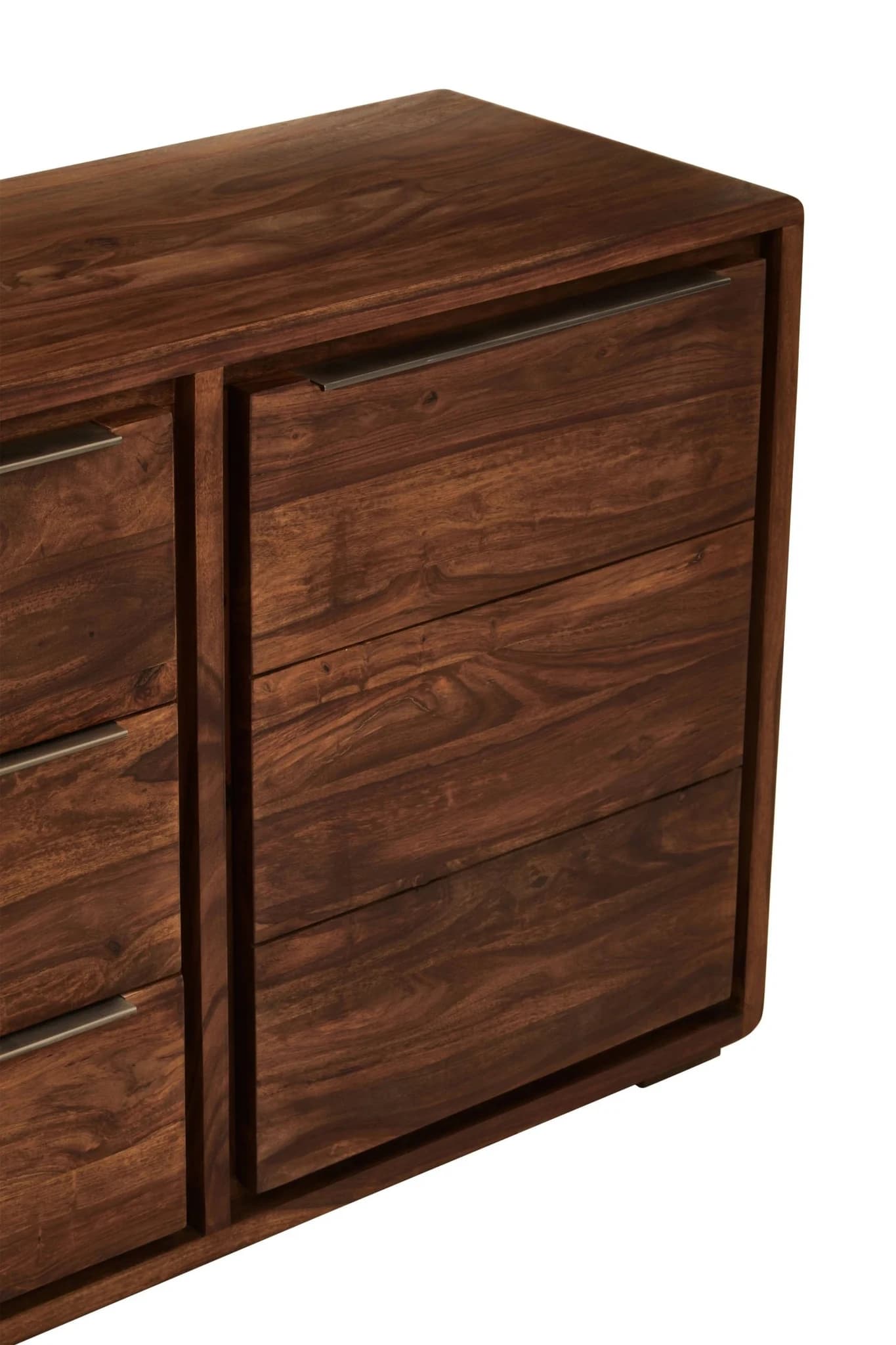 Surati Two Door Three Drawer Sheesham And Acacia Wood Sideboard - Bookcases & shelving, photo 7 of 8