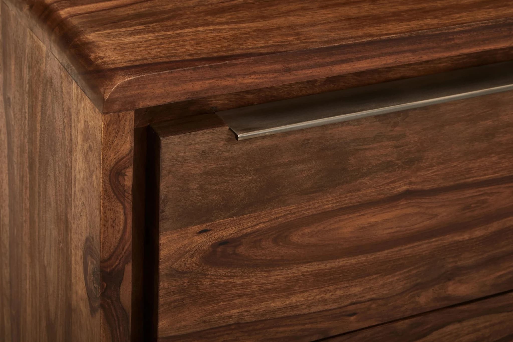 Surati Two Door Three Drawer Sheesham And Acacia Wood Sideboard - Bookcases & shelving, photo 6 of 8